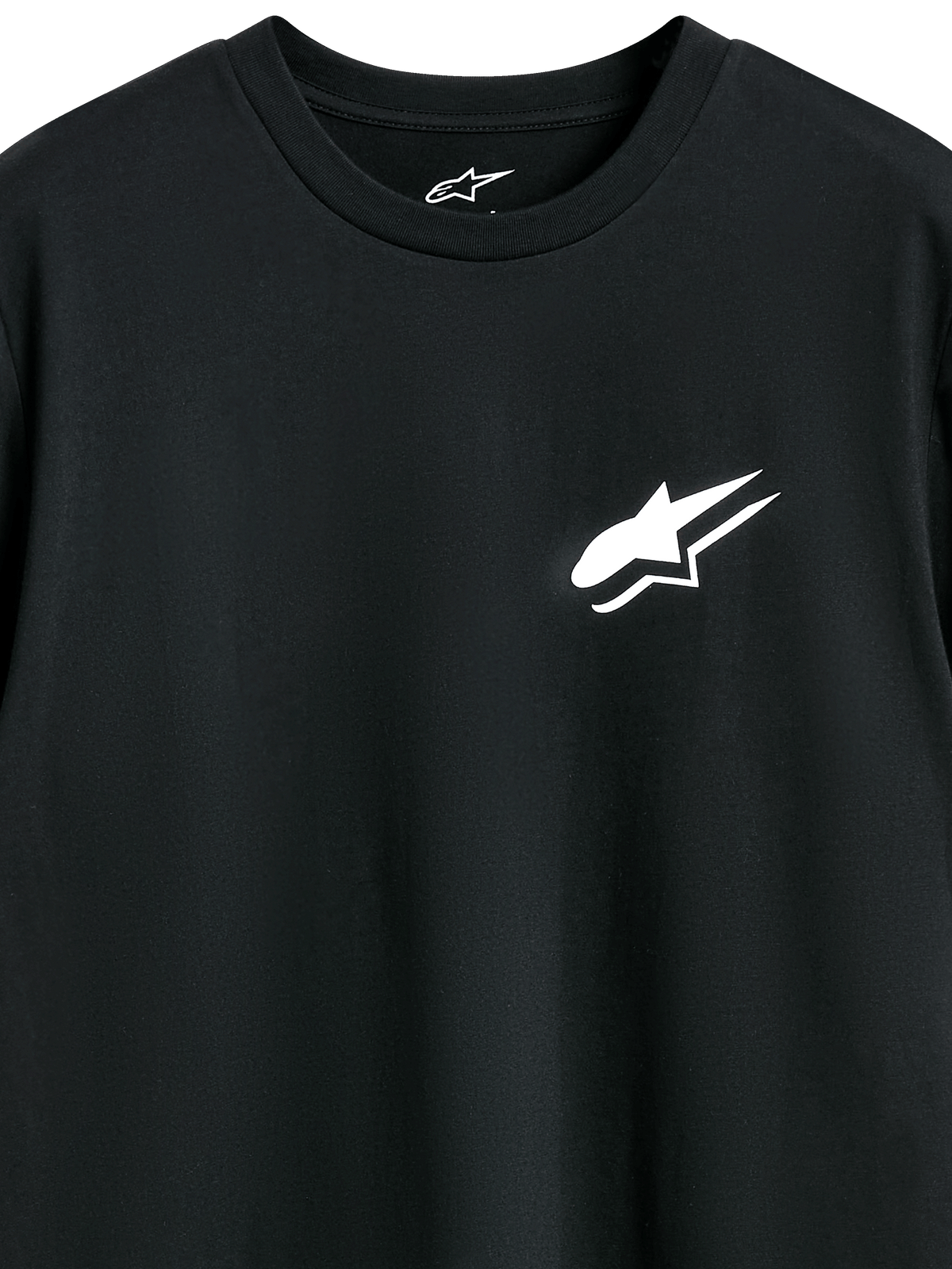 Alpinestars Formulate CSF Tee, Short Sleeve T-Shirt, Black, White Astars Logo on chest, Casual Motorsport Streetwear