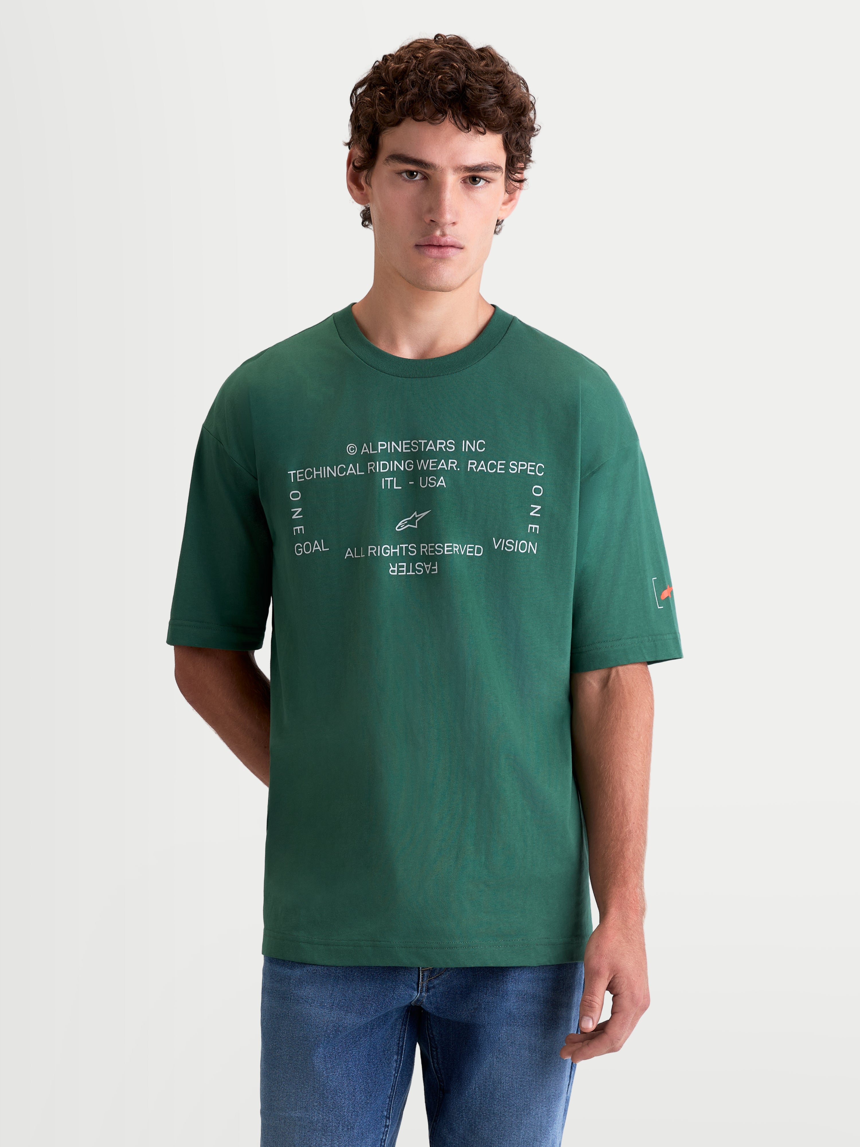 グリーン Tシャツ Infinity Oversized CSF - Green Tee | Alpinestars®