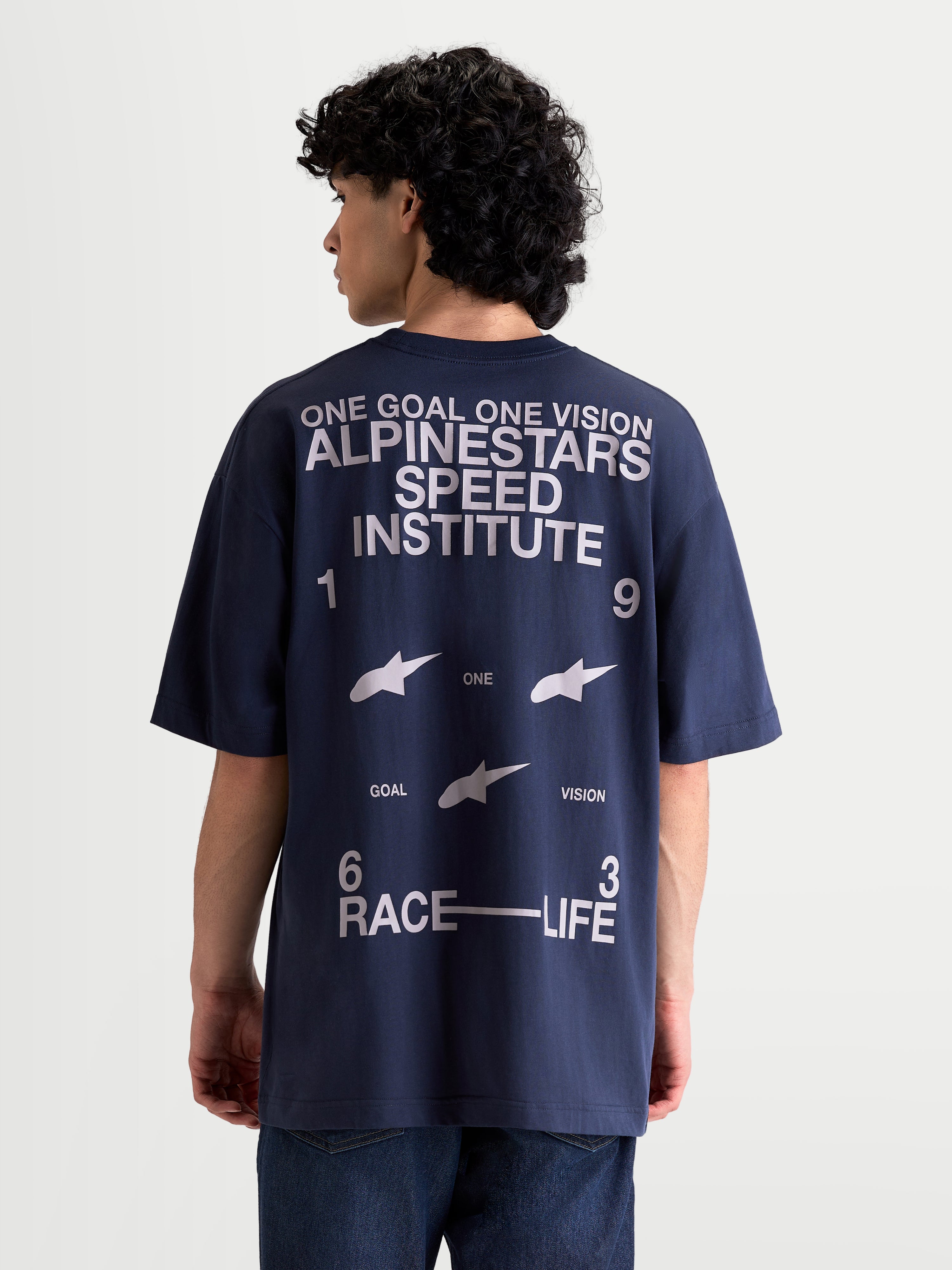STABRIDGE Tシャツ ネイビー Institute Oversized SS CSF - Blue Tee | Alpinestars®