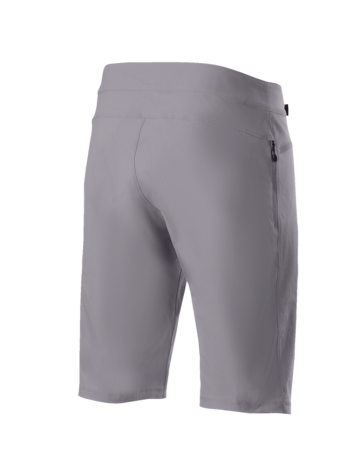 Alpinestars A-Dura Shorts, Mountain Bike Shorts, Dark Gray, rear three-quarter view showing durable two-way stretch fabric and side zippered pocket, technical cycling apparel