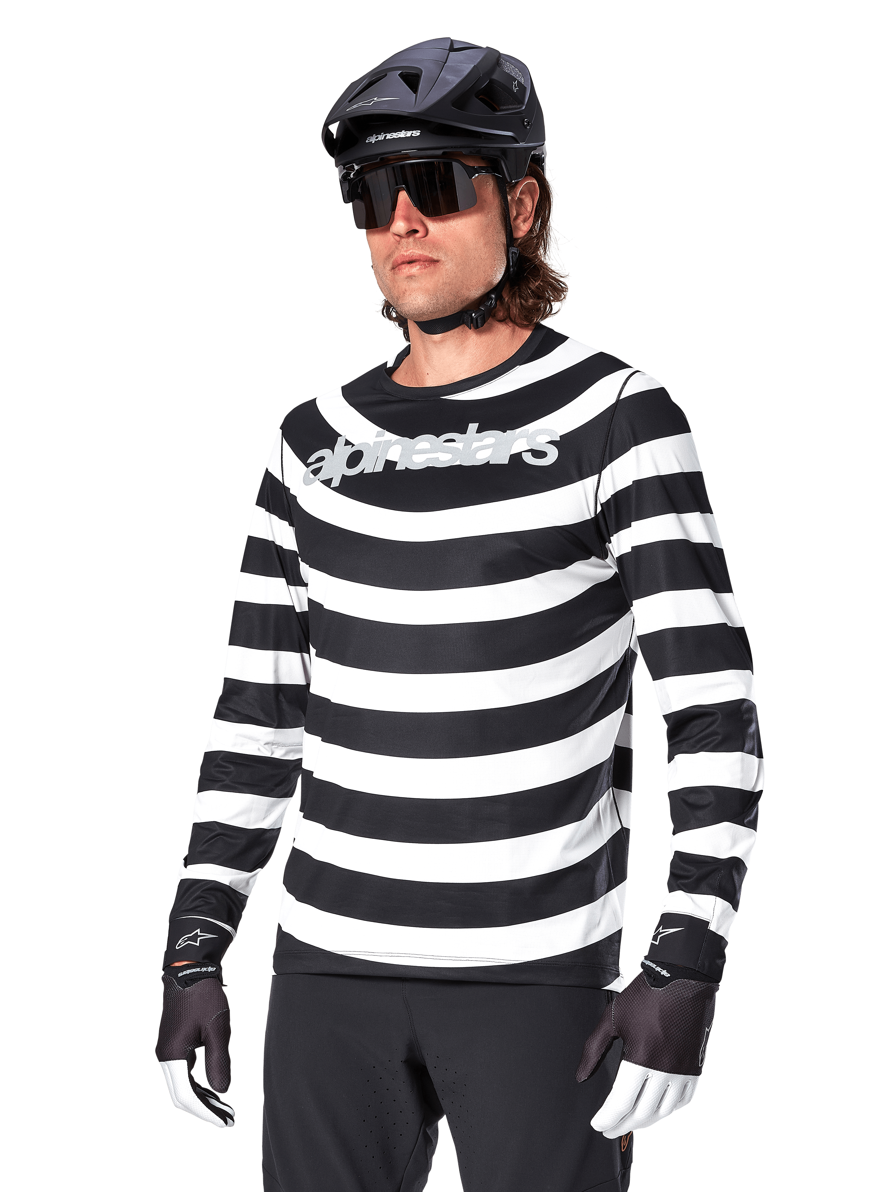 A-Aria Oscar Jersey Long Sleeve BLACK MTB Jerseys