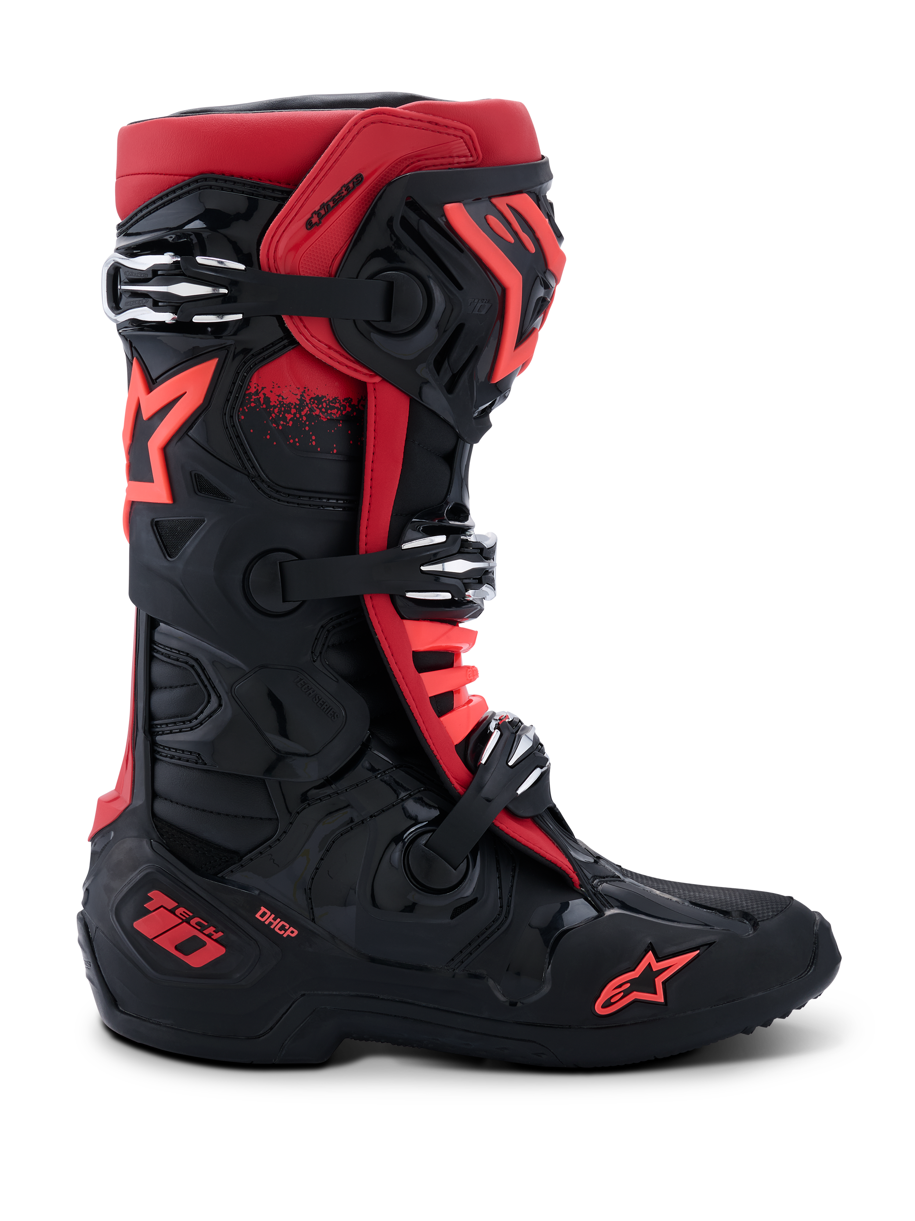 Tech 10 - Black Red MX Boots | Alpinestars®