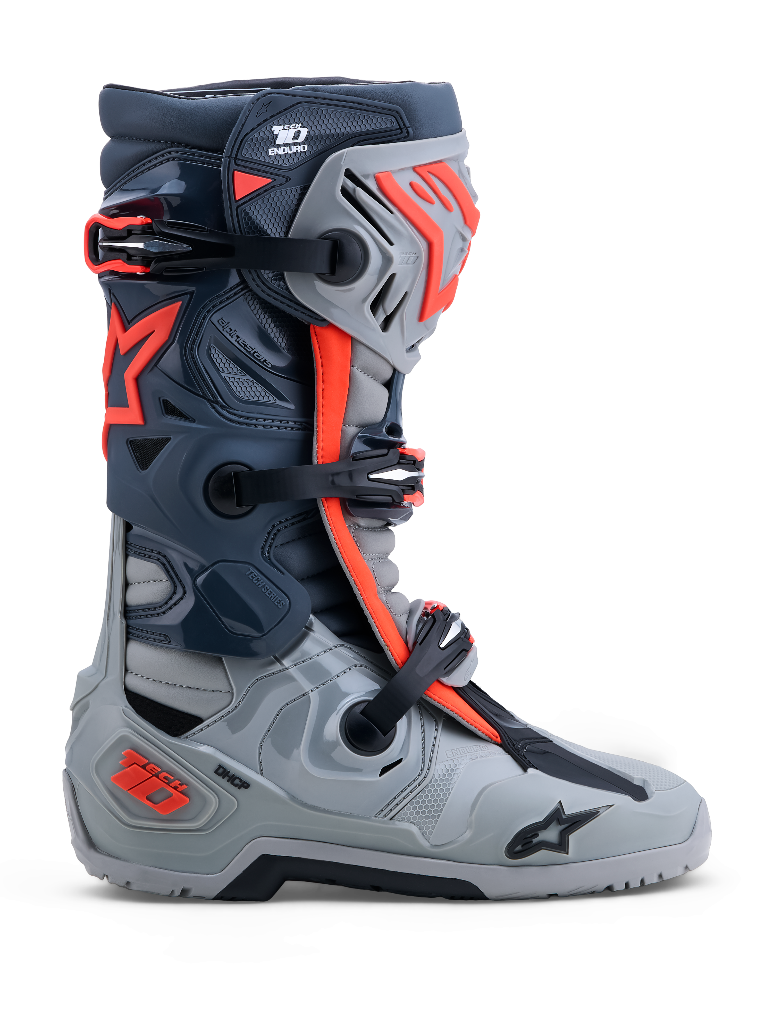 長靴 グレー/レッド Tech 10 Enduro - Gray MX Boots | Alpinestars®