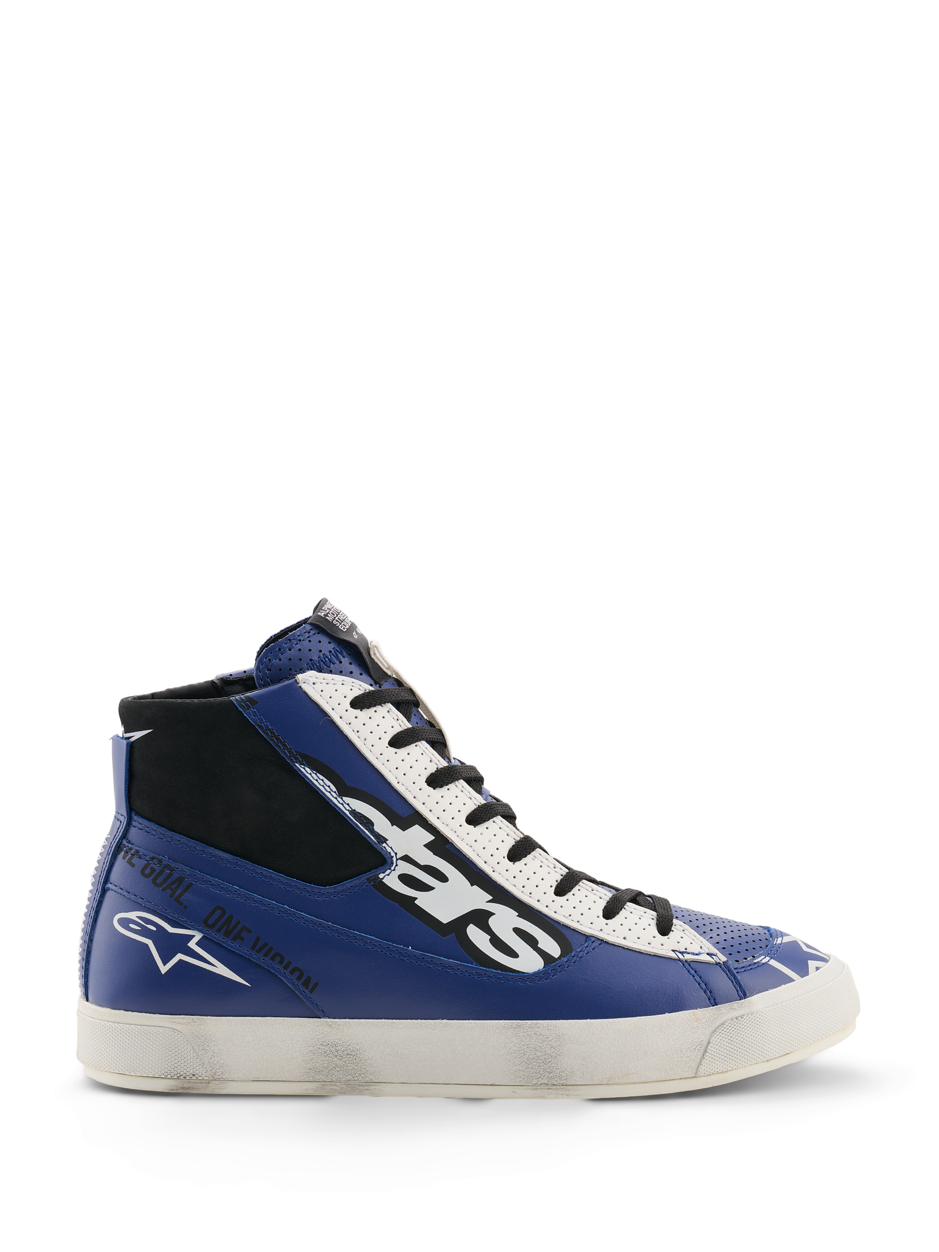 【 RUNNING HIGH 】スタープリンティングレザー Stated Flair - Blue Motorcycle Riding Shoes | Alpinestars®