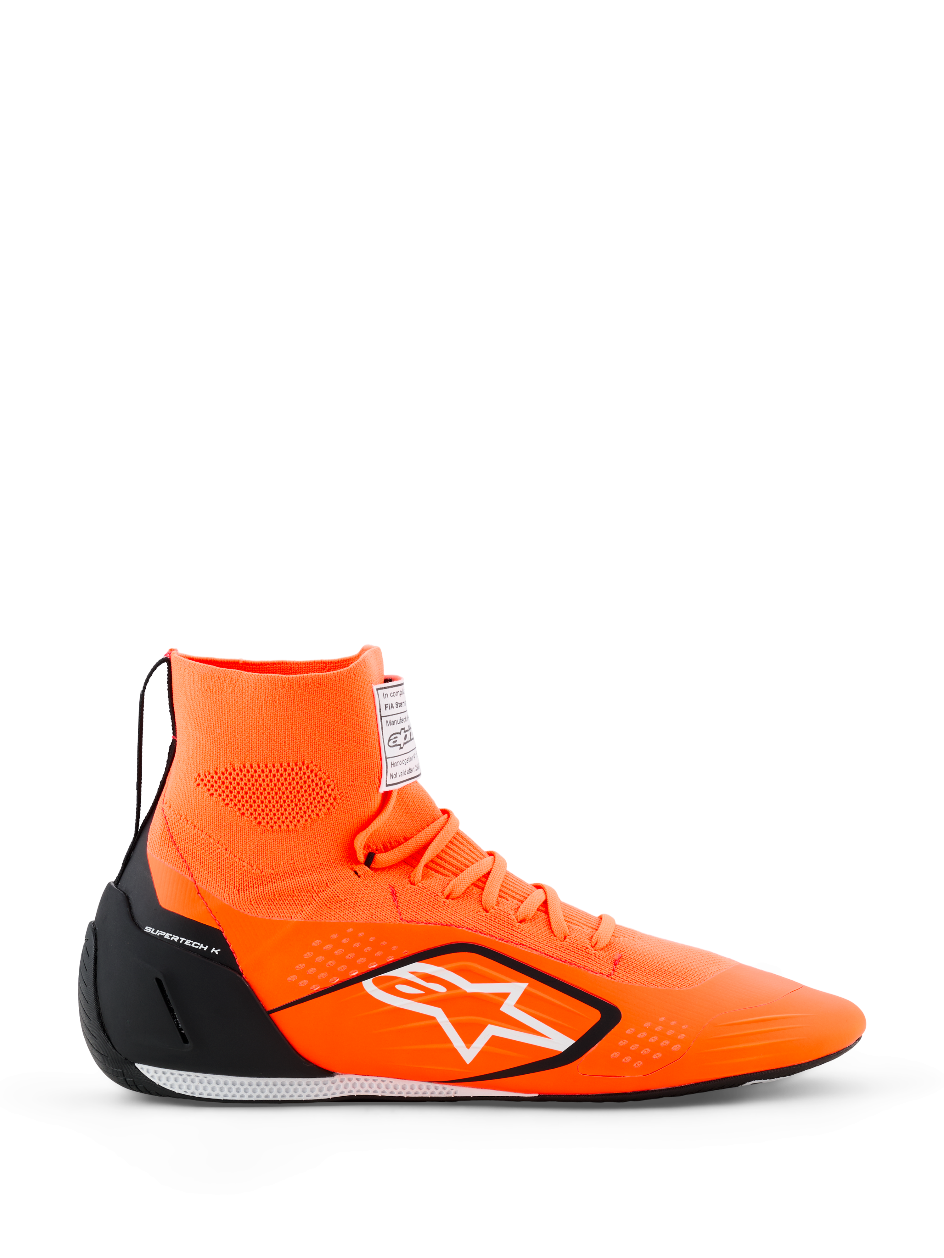Supertech K - Orange Fluo Karting Shoes | Alpinestars®