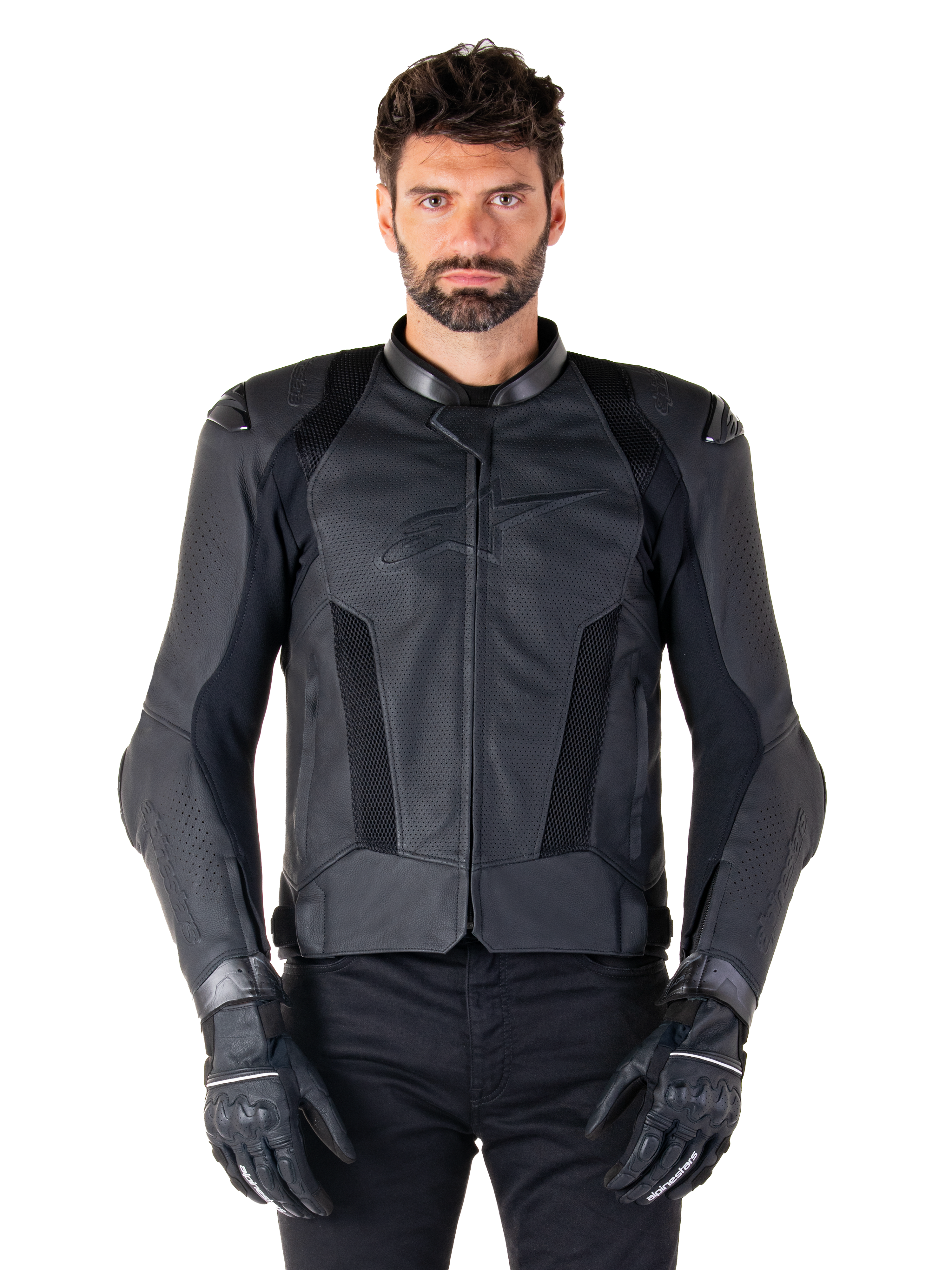 Missile V3 Airflow - Black Motorcycle Leather Jacket | Alpinestars® Missile V3 Airflow - Black Motorcycle Leather Jacket | Alpinestars®