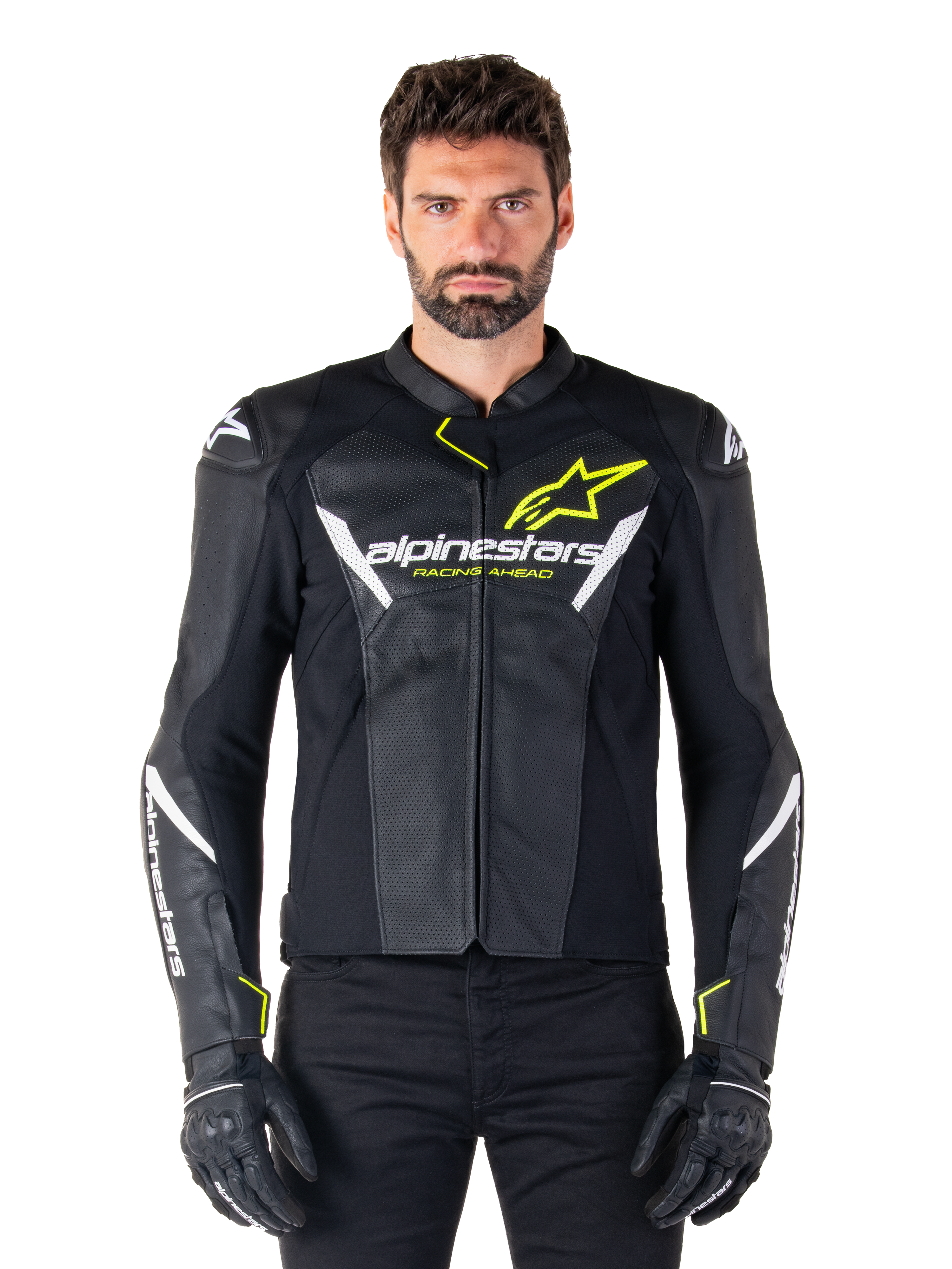 Faster V3 Airflow - Black Motorcycle Jacket | Alpinestars®