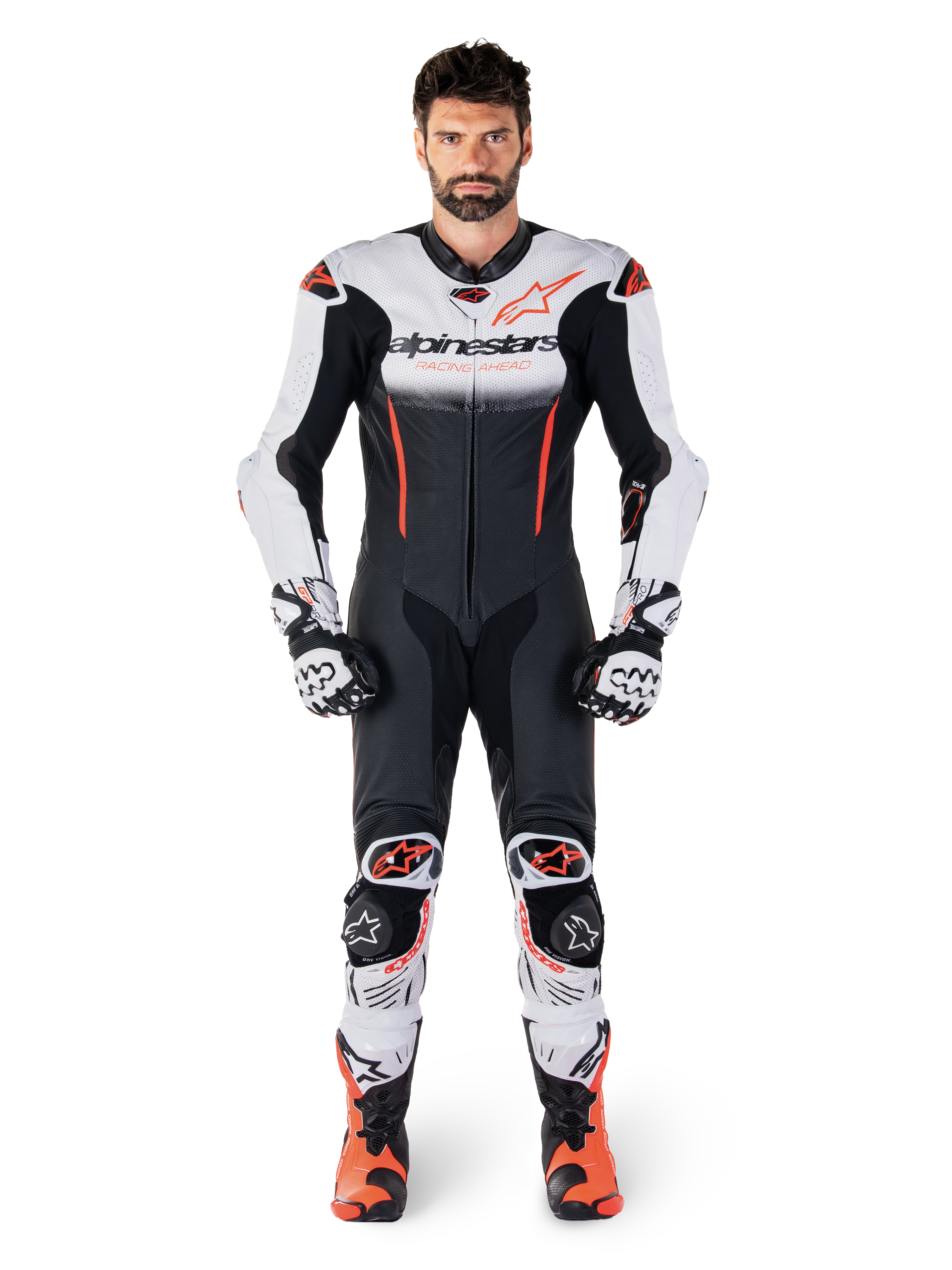 GP-R7 One Piece - White Motorcycle Suit | Alpinestars®