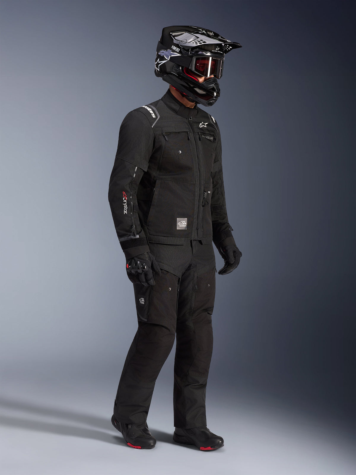 Alpinestars Cusco Drystar® Jacket, black textile adventure touring motorcycle jacket for men, Tech-Air® ready.