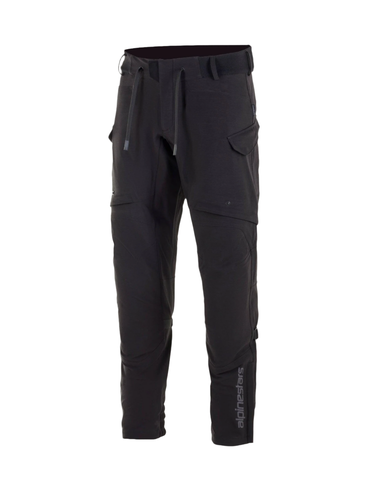 Alpinestars Juggernaut Waterproof Pants, Black men's urban motorcycle softshell pants with integrated knee protection.
