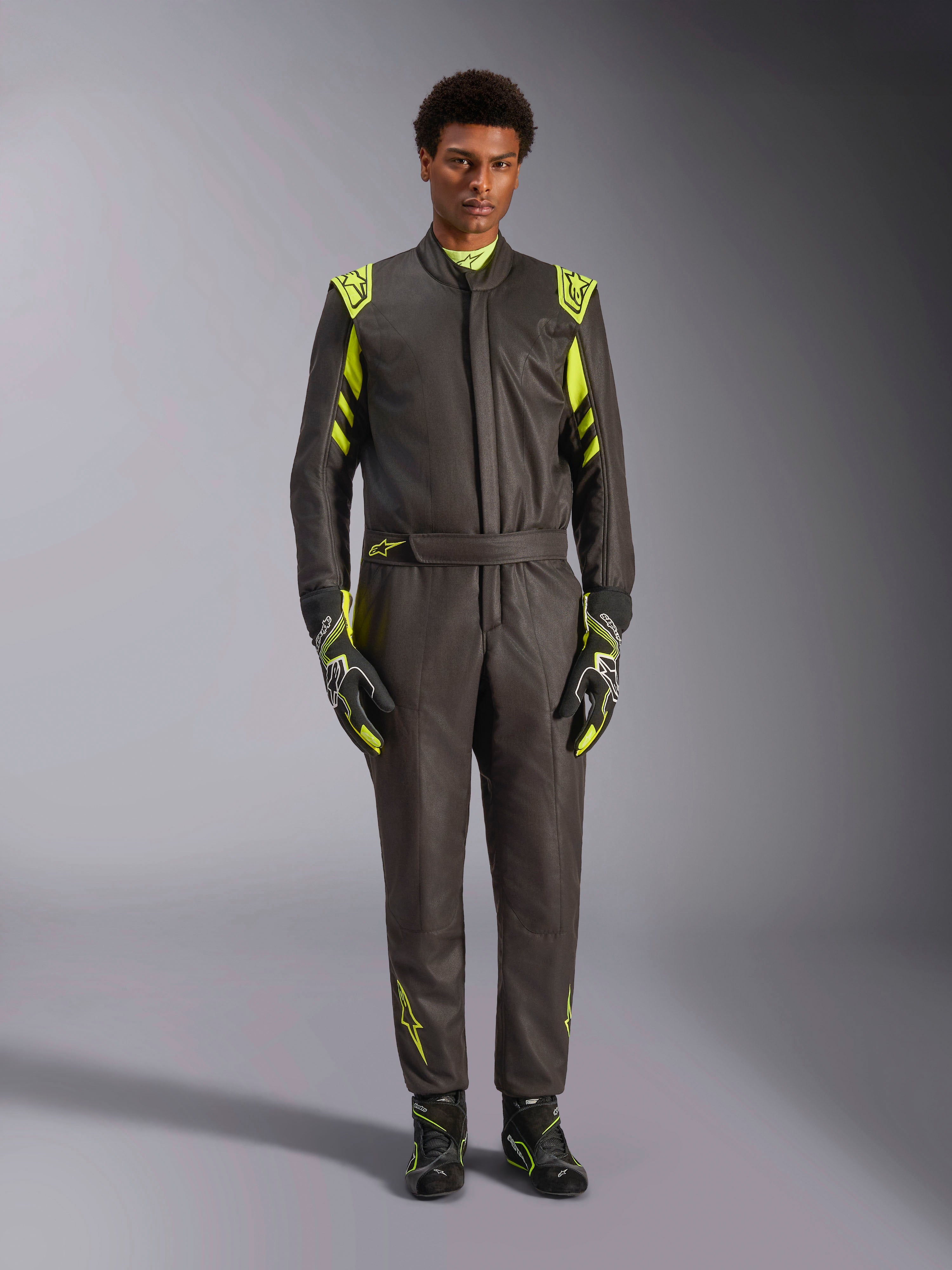 GP Race V3 - Black Yellow Auto Suit | Alpinestars®