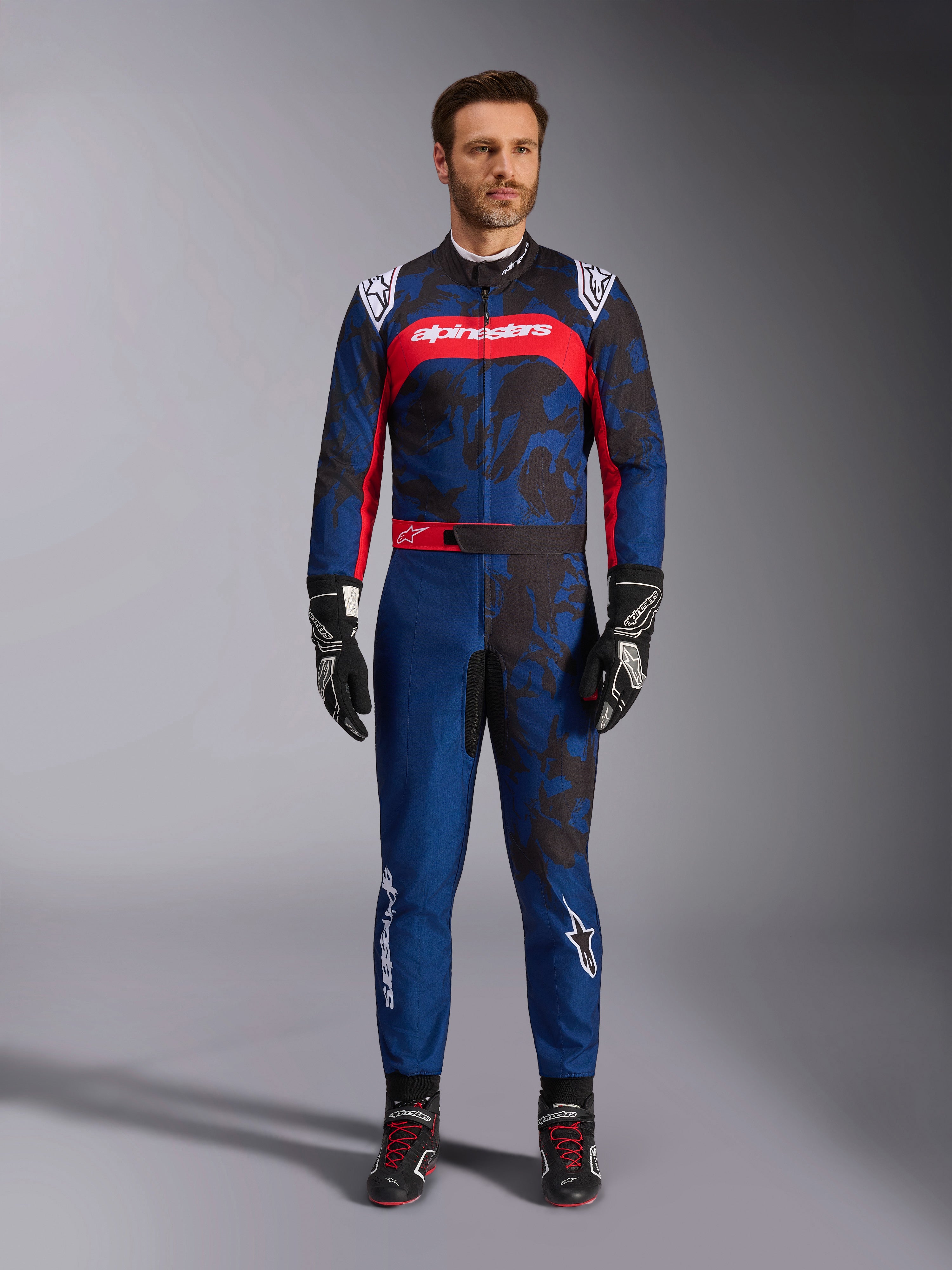 KMX-9 V3 Graphic 5 - Navy Red Karting Suit | Alpinestars®