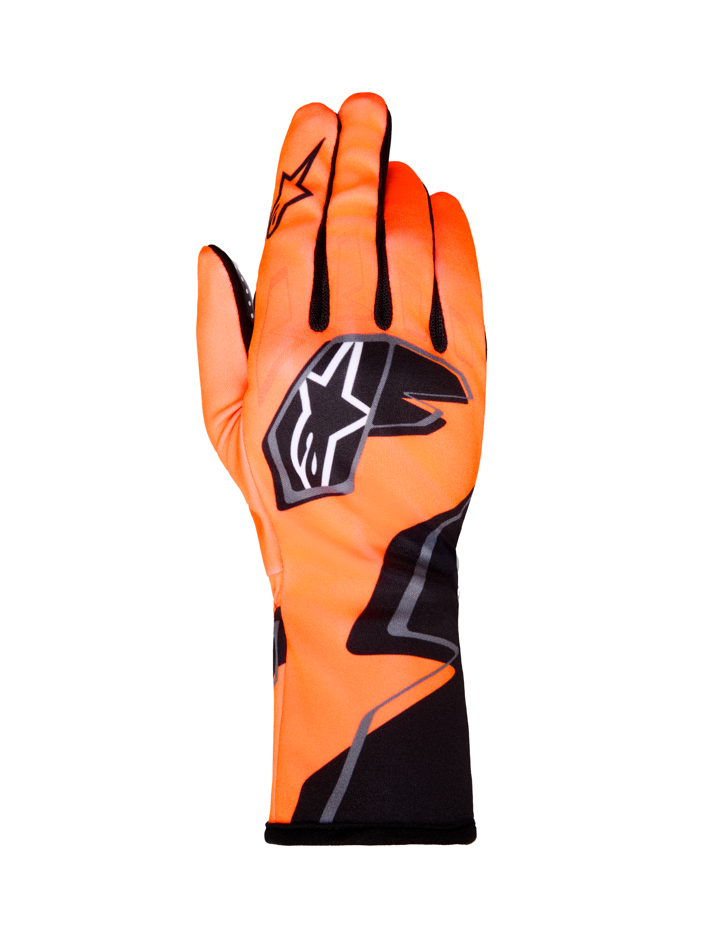 Tech-1 K Race V2 Graphic 1 - Orange Karting Gloves