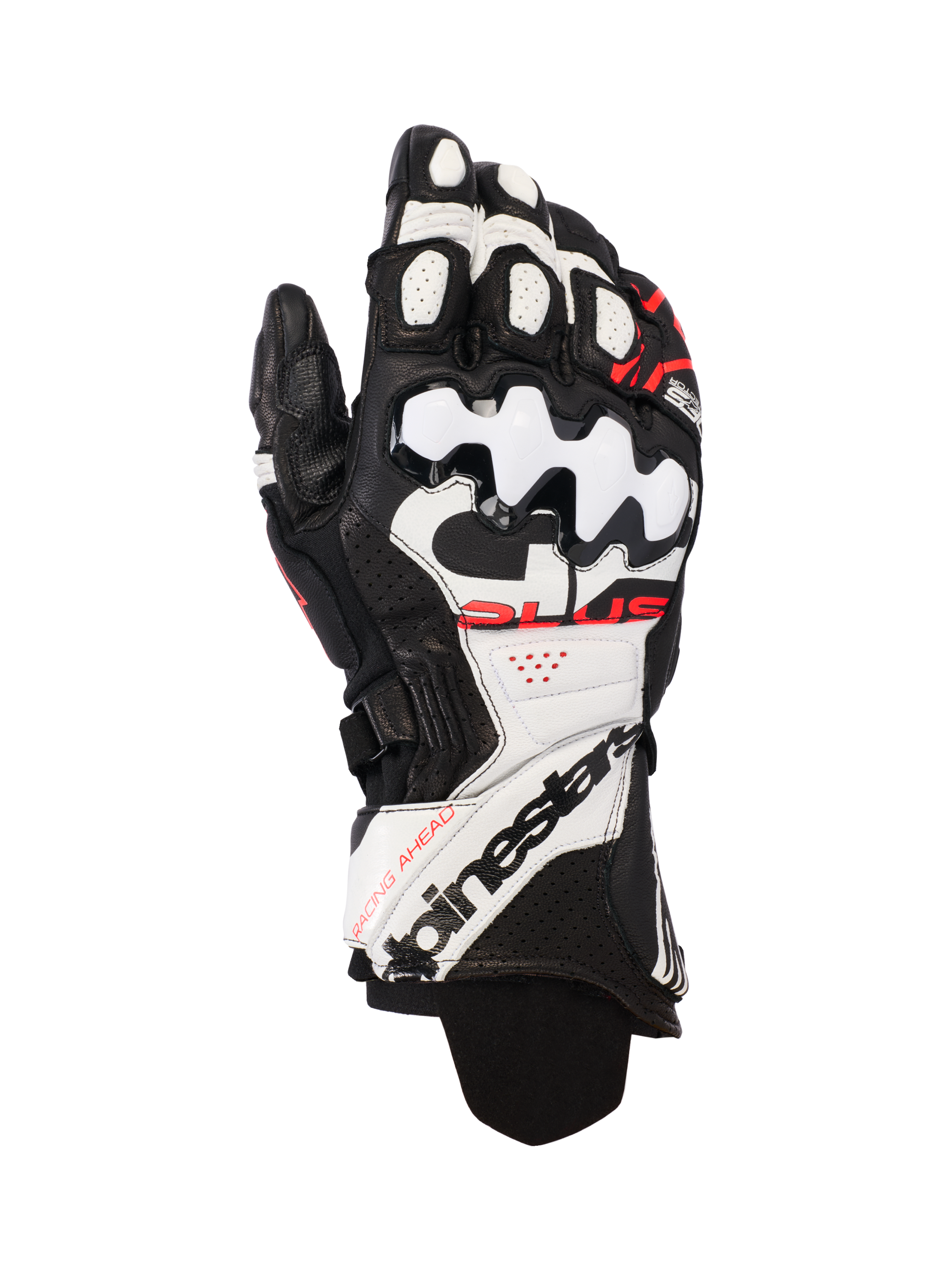 GP Plus R V3 - Black White Motorcycle Gloves | Alpinestars®