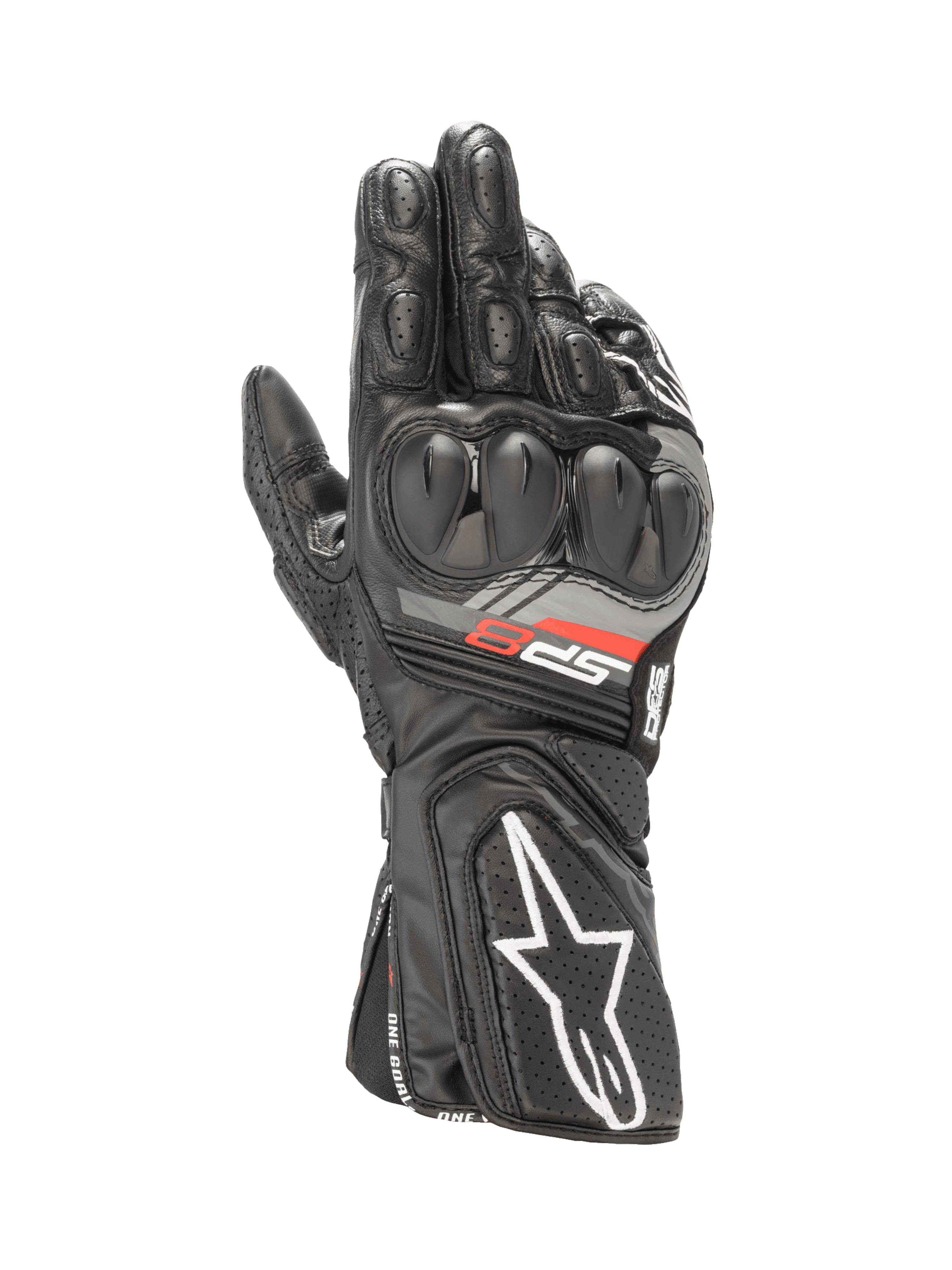 SP-8 V3 - Black Motorcycle Gloves | Alpinestars®
