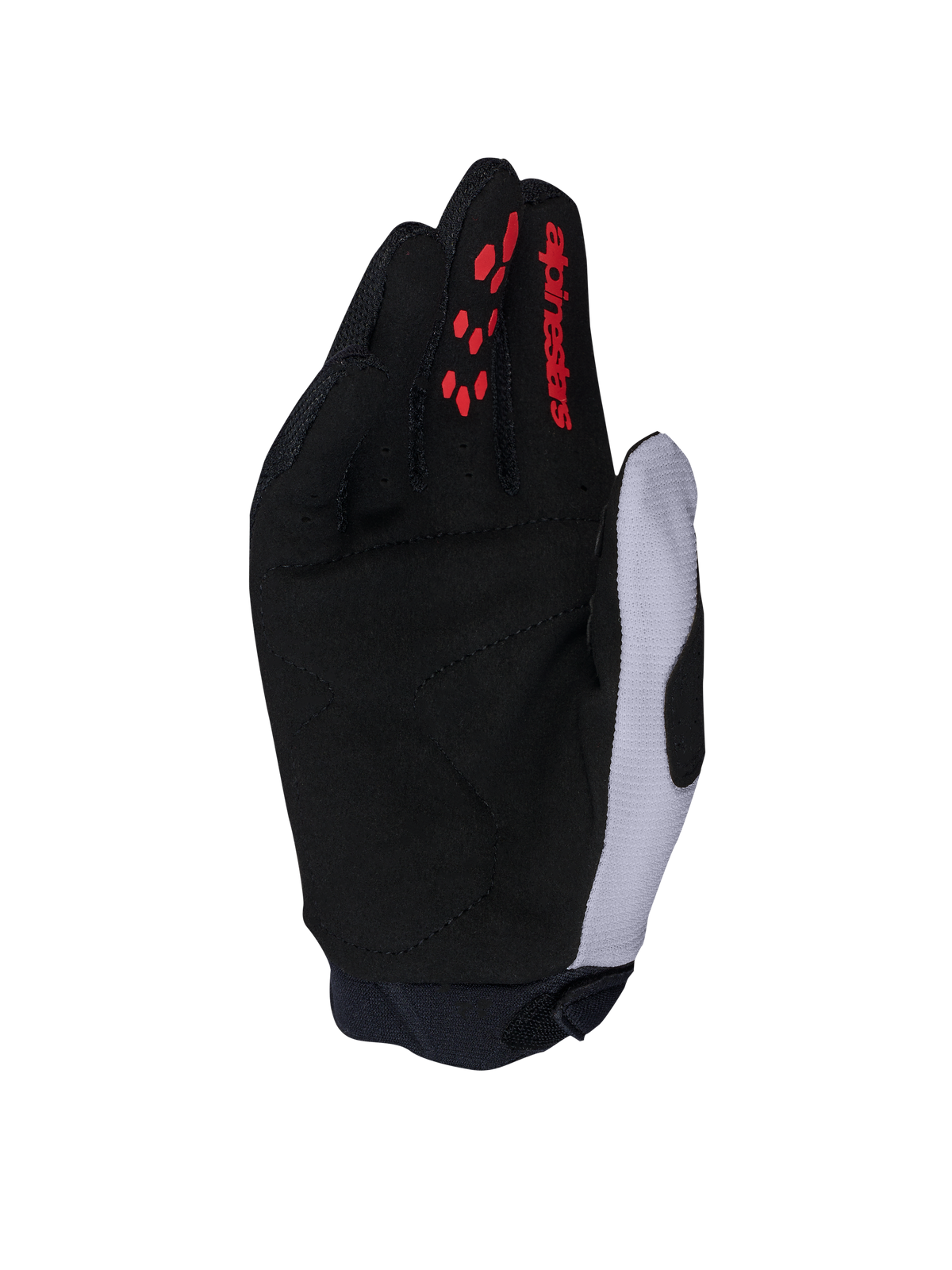Alpinestars Full Bore V2 Gloves, Black and Light Lilac Motocross Gloves featuring a reinforced synthetic suede palm.