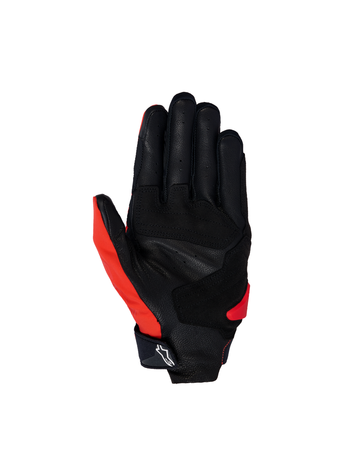 Alpinestars SP X 3 Gloves, Bright Red and Black motorcycle racing gloves featuring a perforated leather palm.