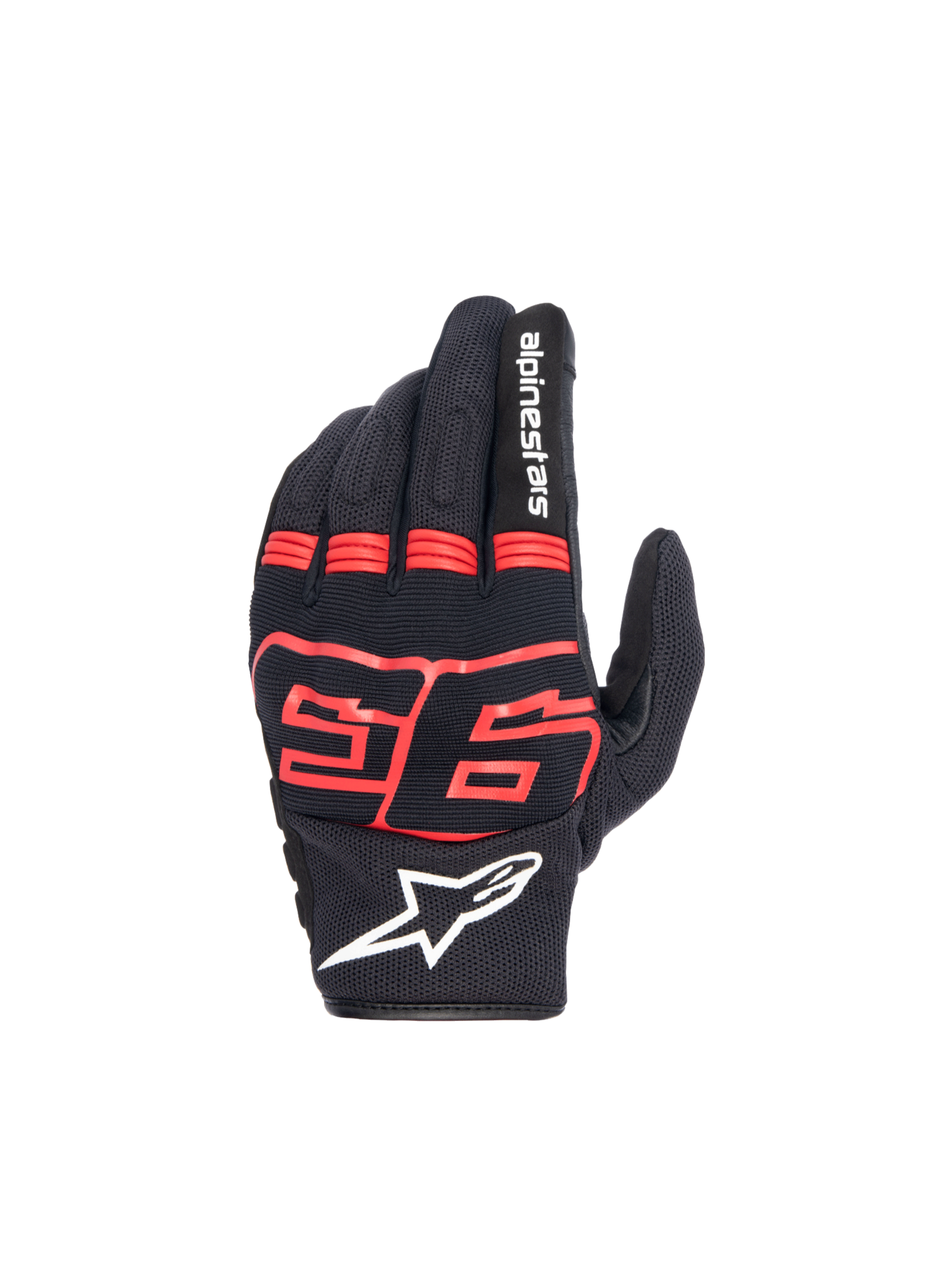 MM93 Losail V2 - Black Motorcycle Gloves | Alpinestars®