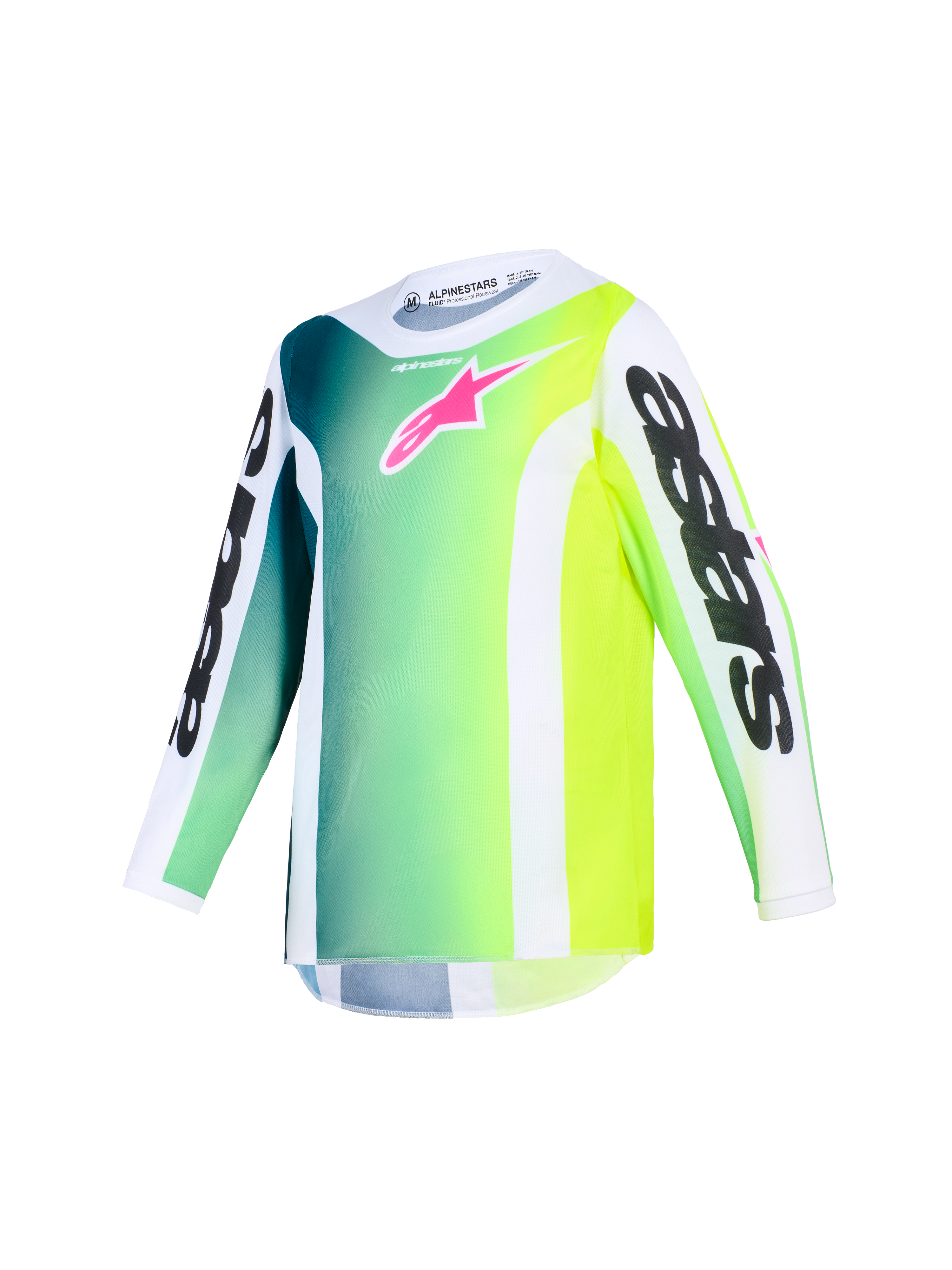 2026 Youth Fluid Portl - Green MX Jersey | Alpinestars®