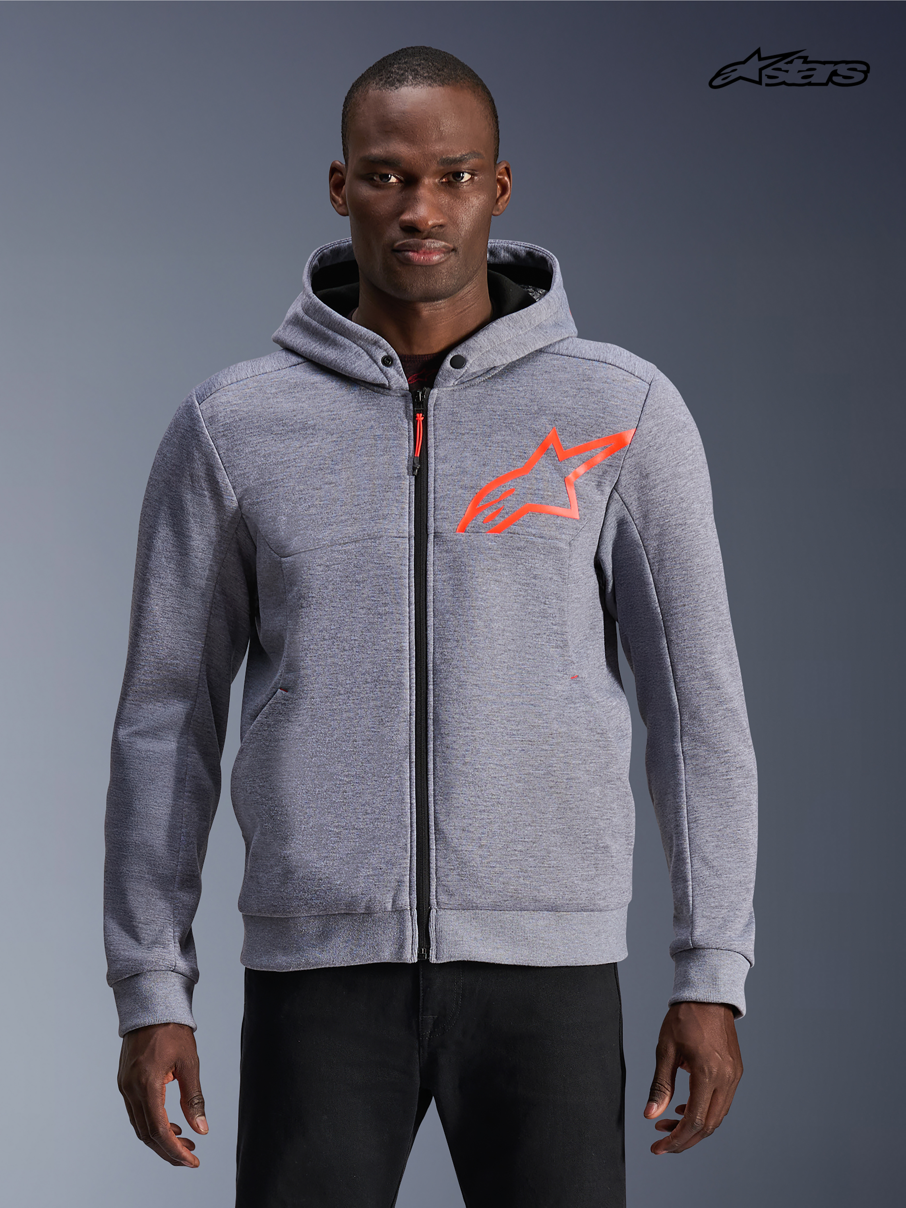 Chrome V2 Sport - Gray Motorcycle Hoodie | Alpinestars®