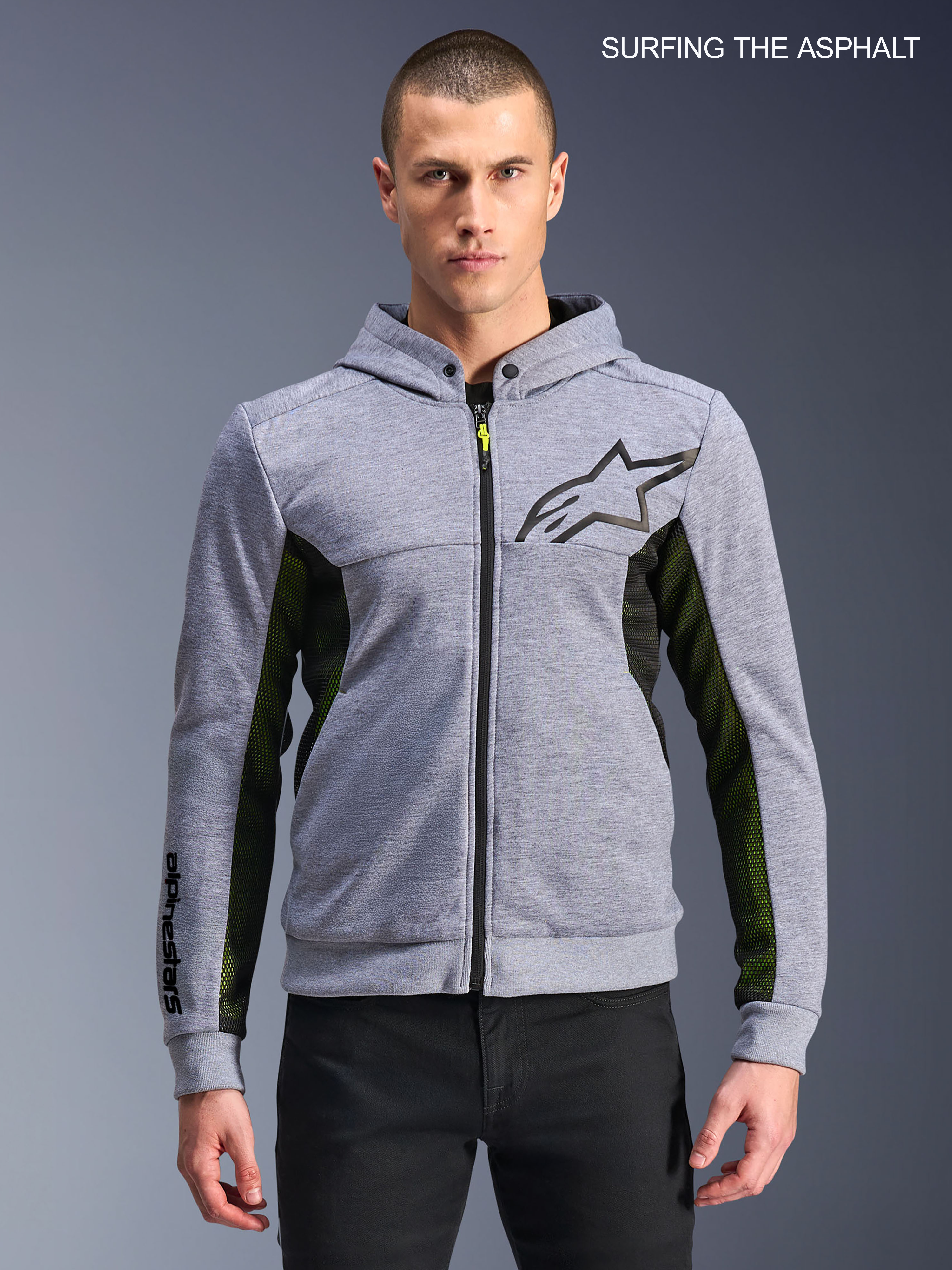 Chrome Air Sport Hoodie - Gray Motorcycle Jacket | Alpinestars®