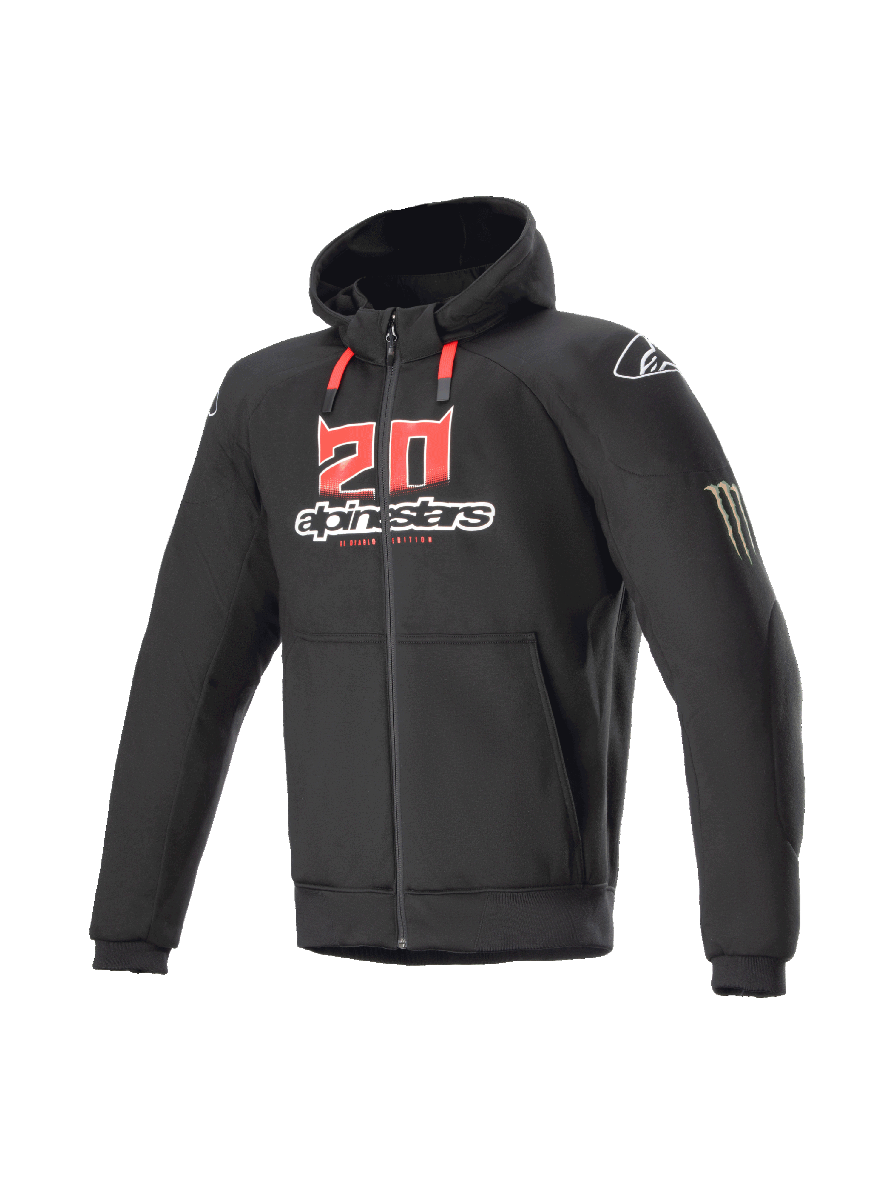 FQ20 Chrome Ignition Monster - Black Motorcycle Jacket | Alpinestars®