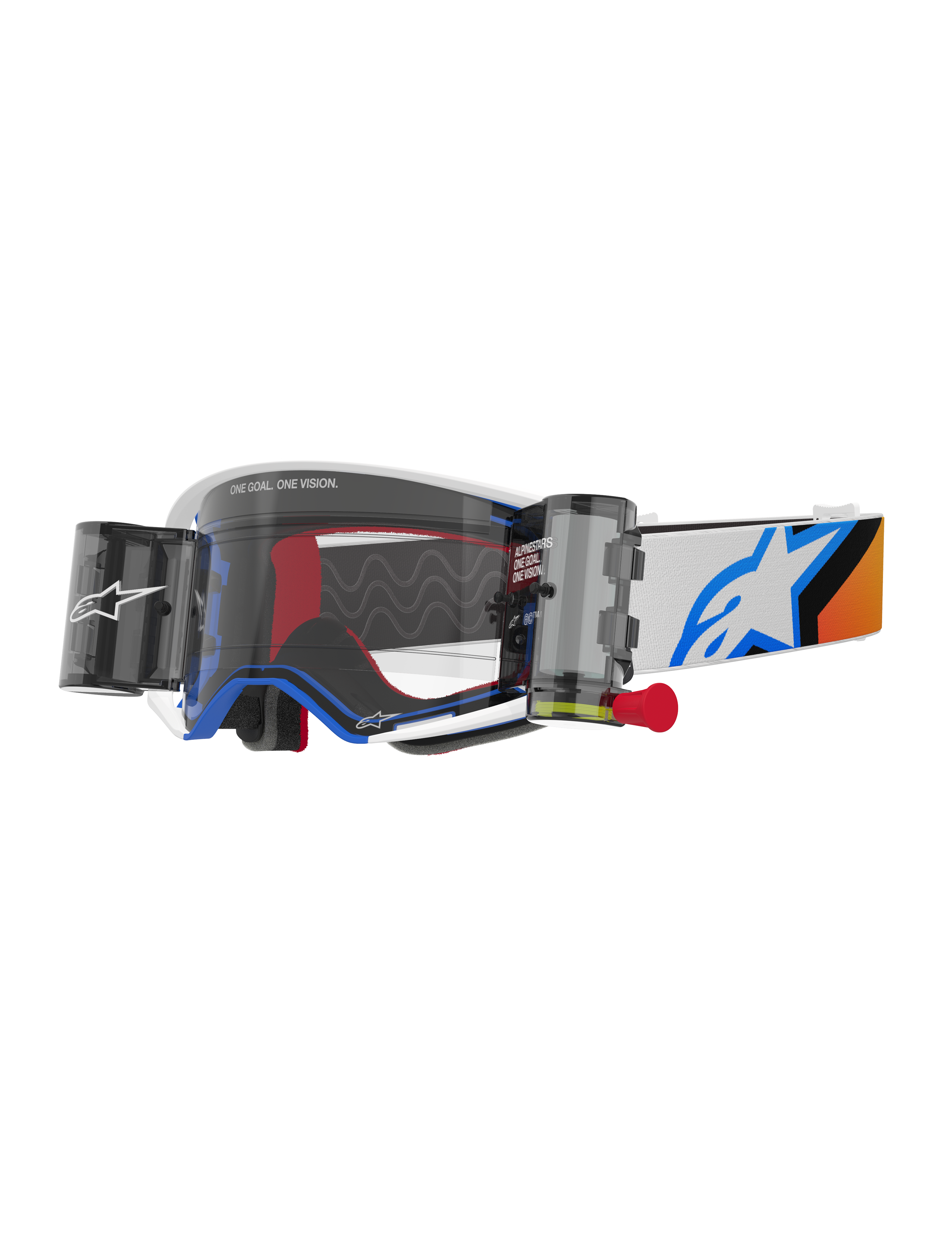 motocross roll off goggles One Size / Blue Orange Clear Roll Off