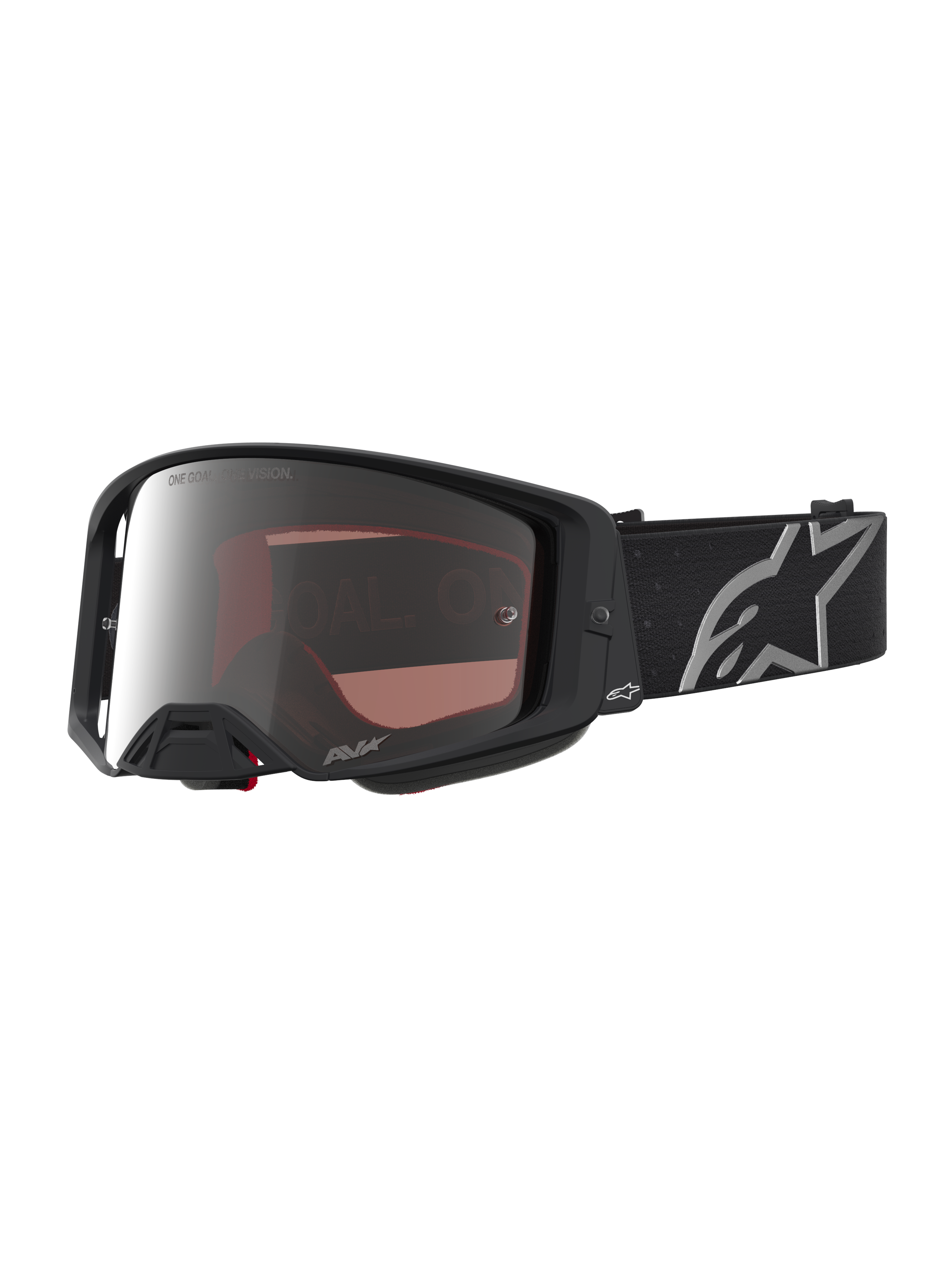 photochromic mx goggles One Size / Black Matte Silver Mirr Silver Taille:TU brand-open lens with anti Radsattel Performance