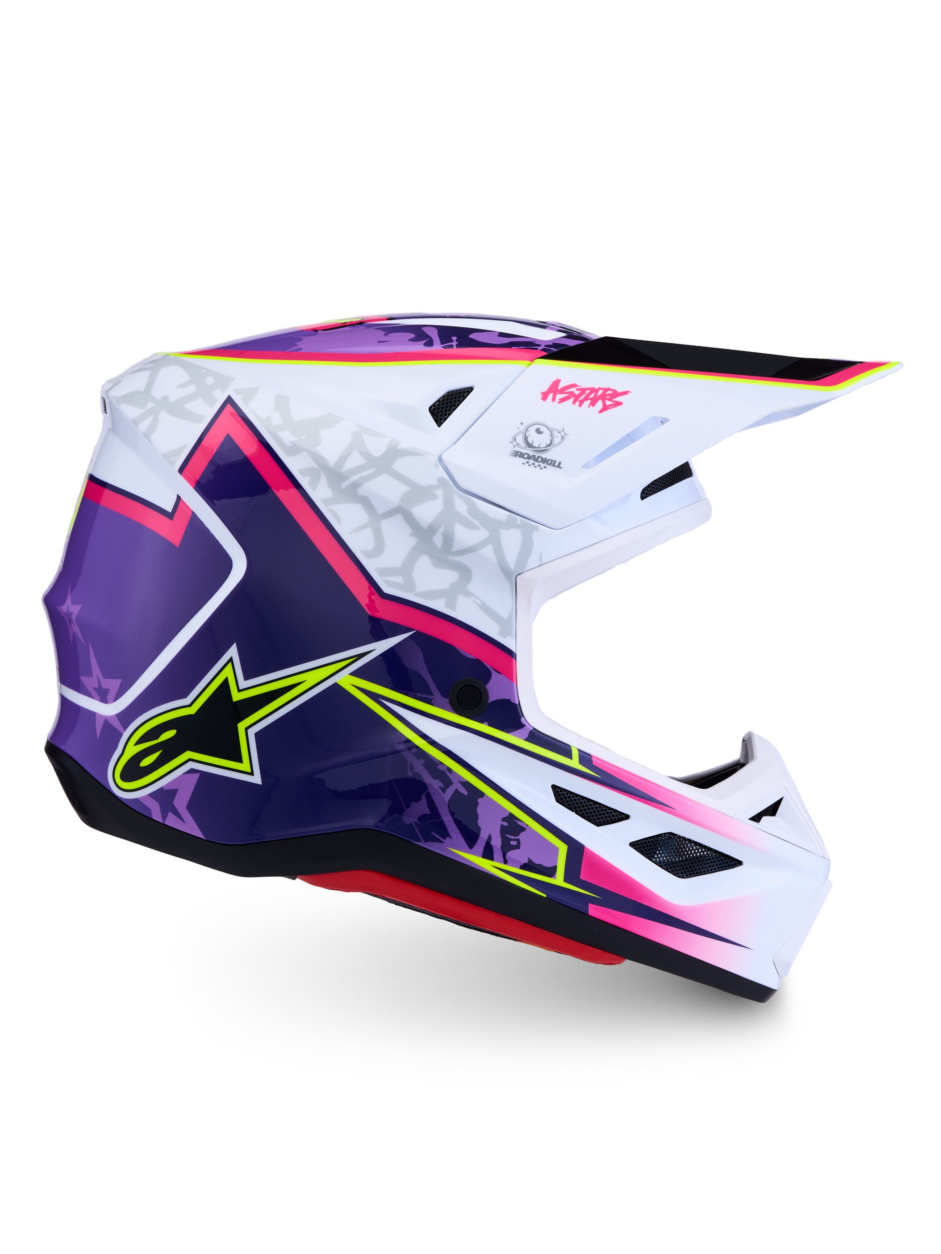 alpinestar dirt bike helmet L / Purple Pink White Glossy and 6 consumer sizes Color:Dark Teal Cyber Monday Sale | no pedals