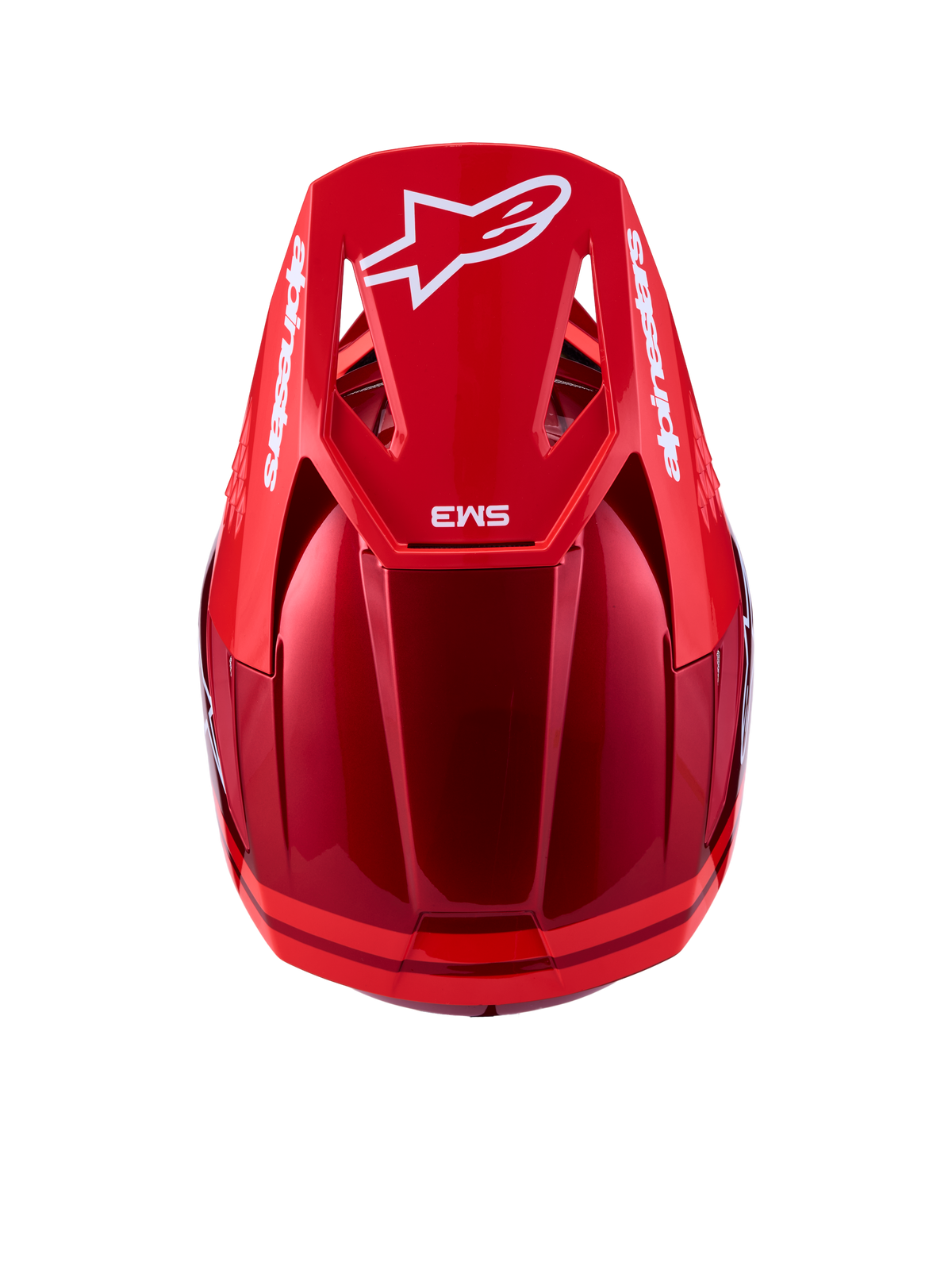 Alpinestars SM3 Radium Helmet ECE06, Red and White Motocross Helmet, Lightweight Thermo-injected Shell, ECE Certified.