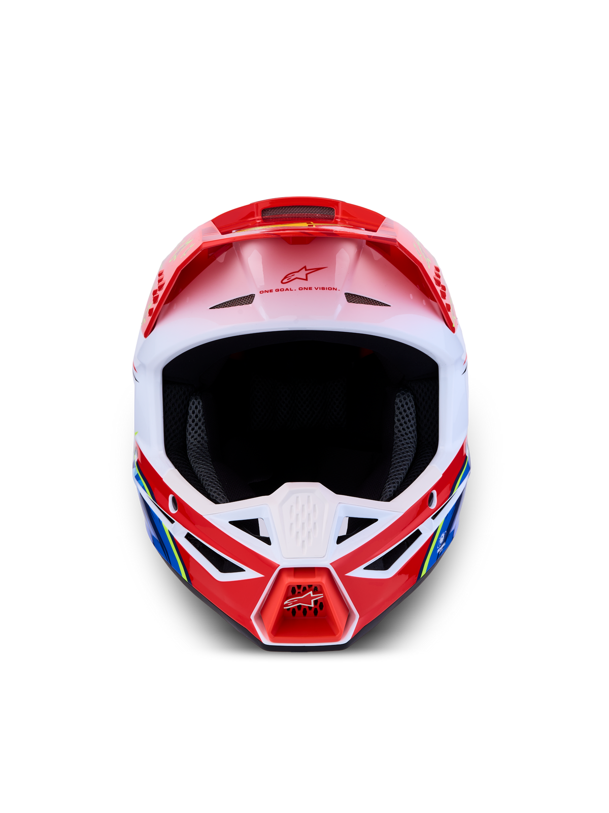 Alpinestars SM3 Falcon Helmet ECE06, Red and White Motocross Helmet, lightweight thermo-injected shell, ECE 22.06 certified.