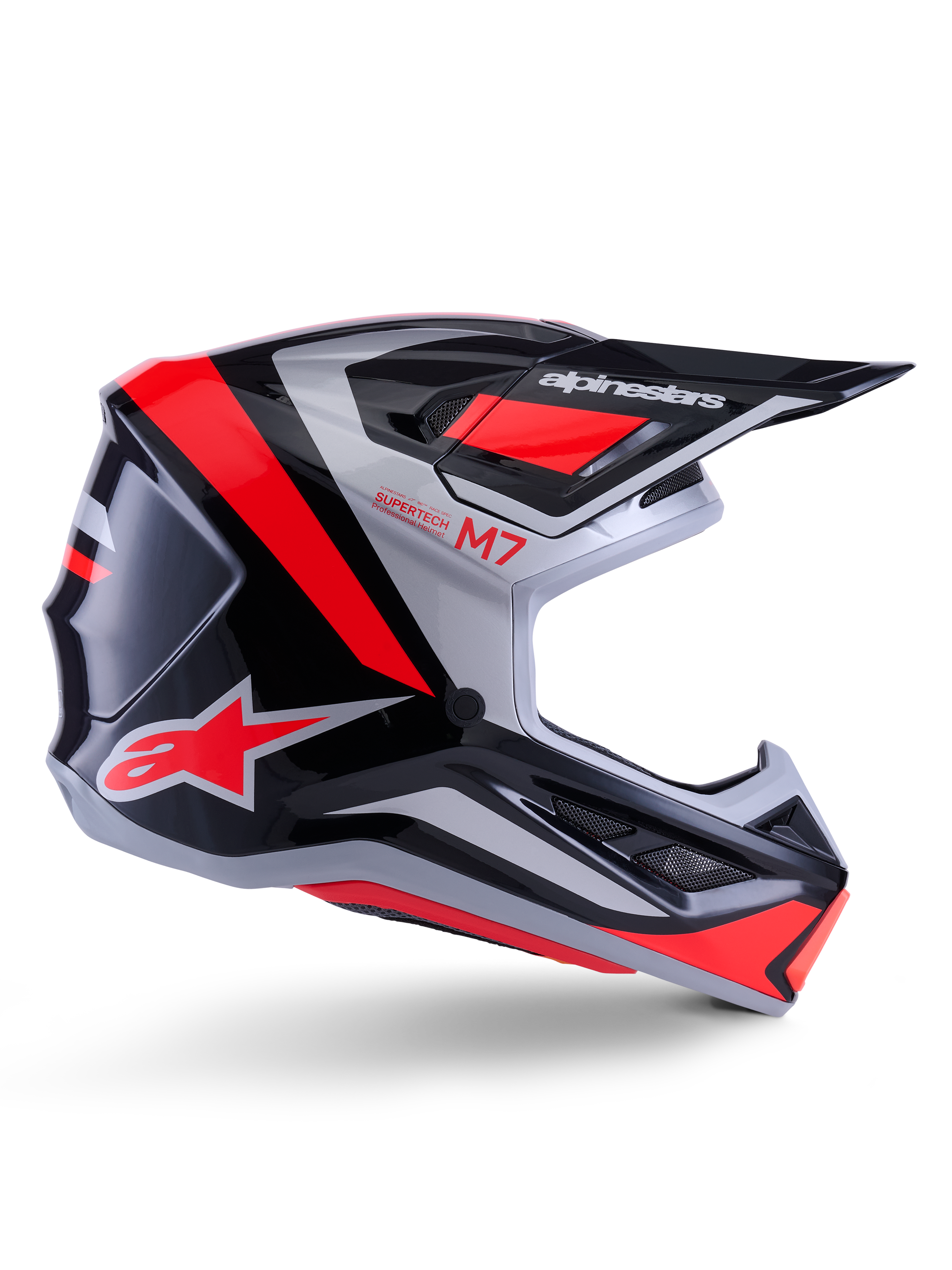 XS / Black Silver Red Fluo Glossy