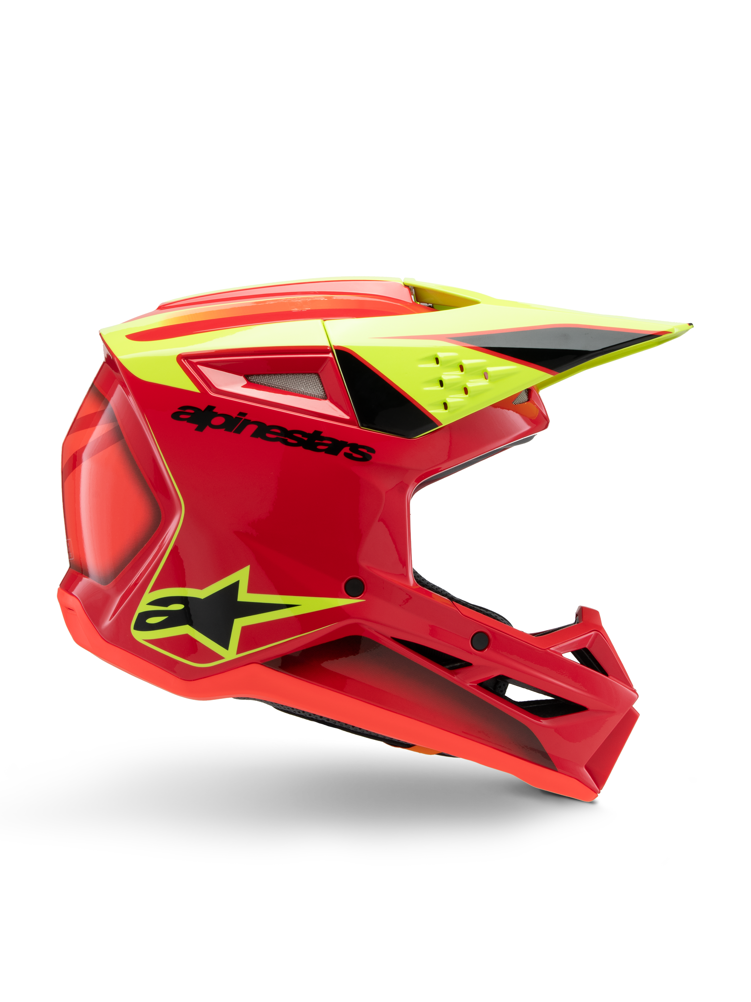 SM3 Youth Fray - Red Yellow Fluo MX Helmet | Alpinestars®