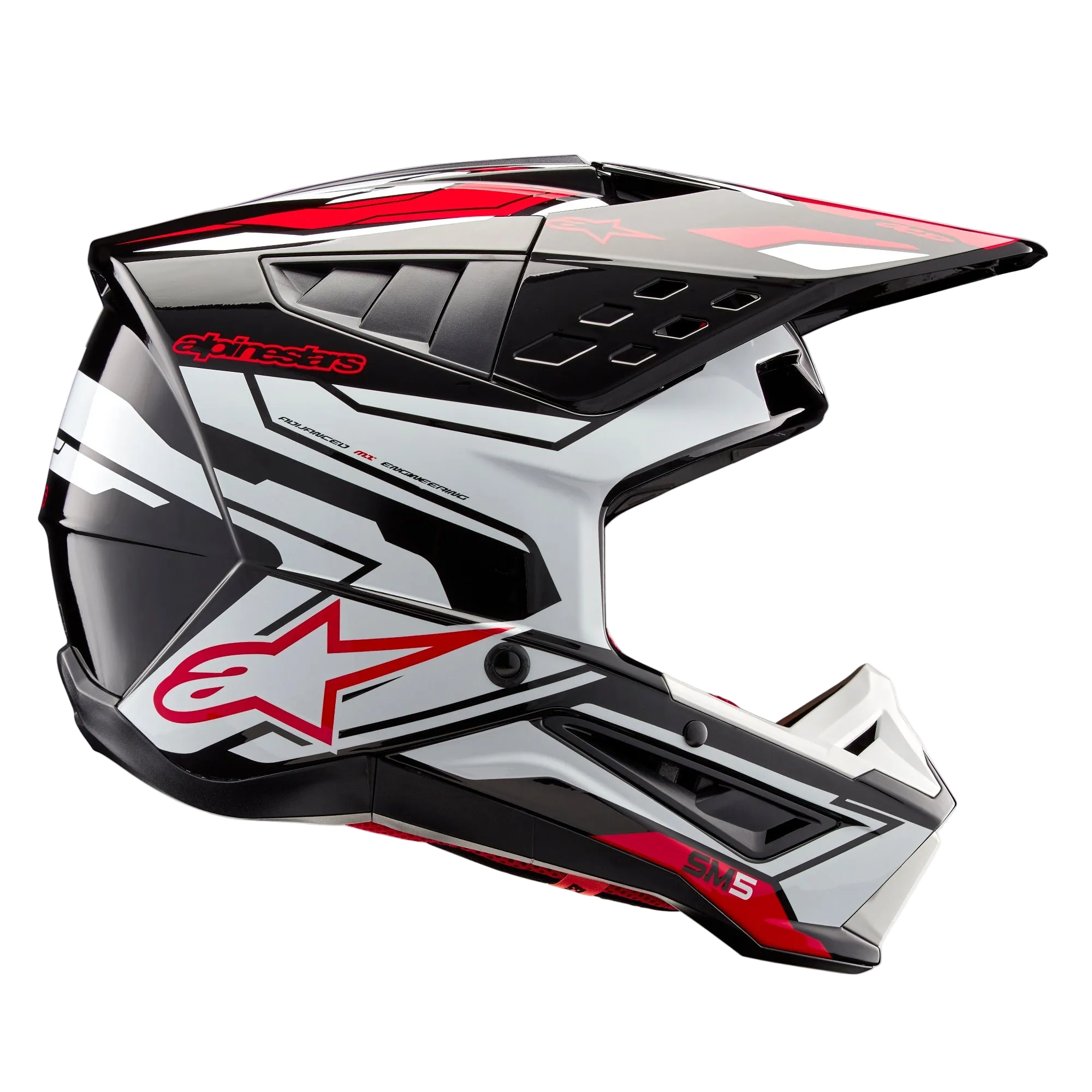 SM5 Action 2 - Black MX Helmet | Alpinestars®
