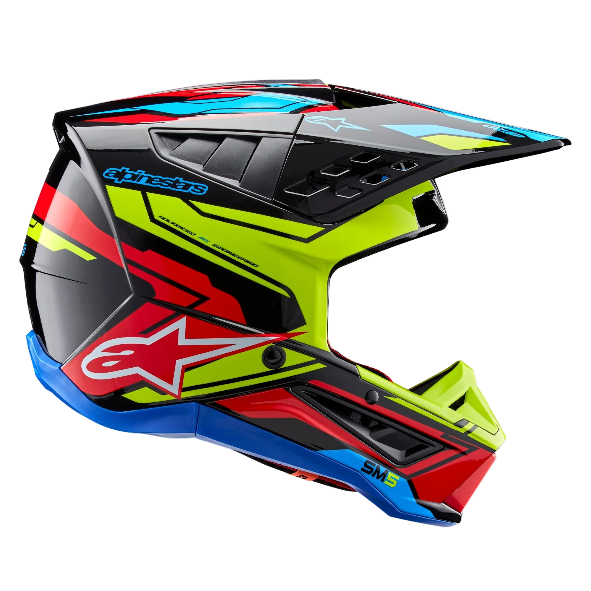 SM5 Action 2 - Black Yellow MX Helmet | Alpinestars®