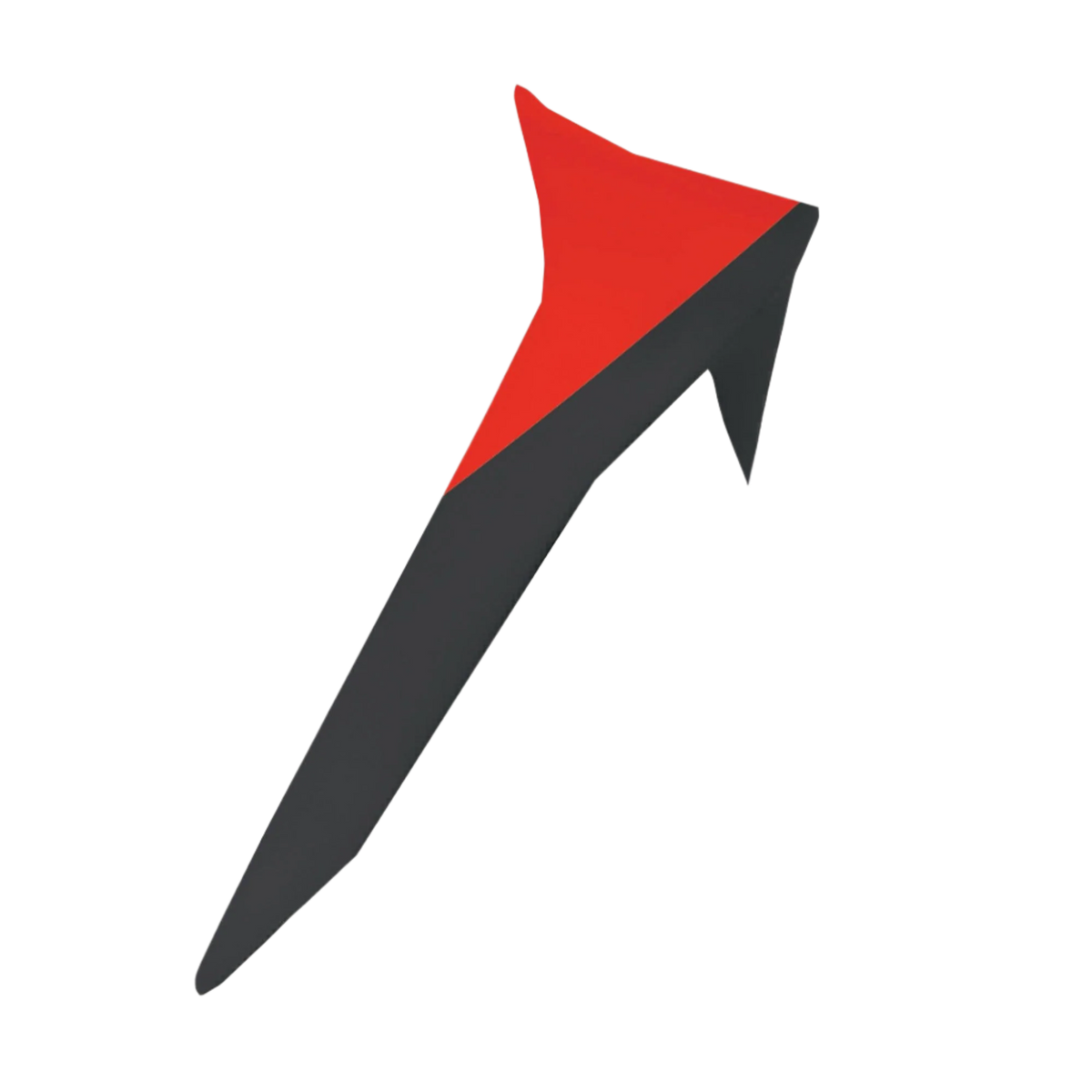 Alpinestars Supertech R10 Element Standard Spoiler, Motorcycle Helmet Accessory, Black and Bright Red, sleek aerodynamic design with a pointed winglet profile