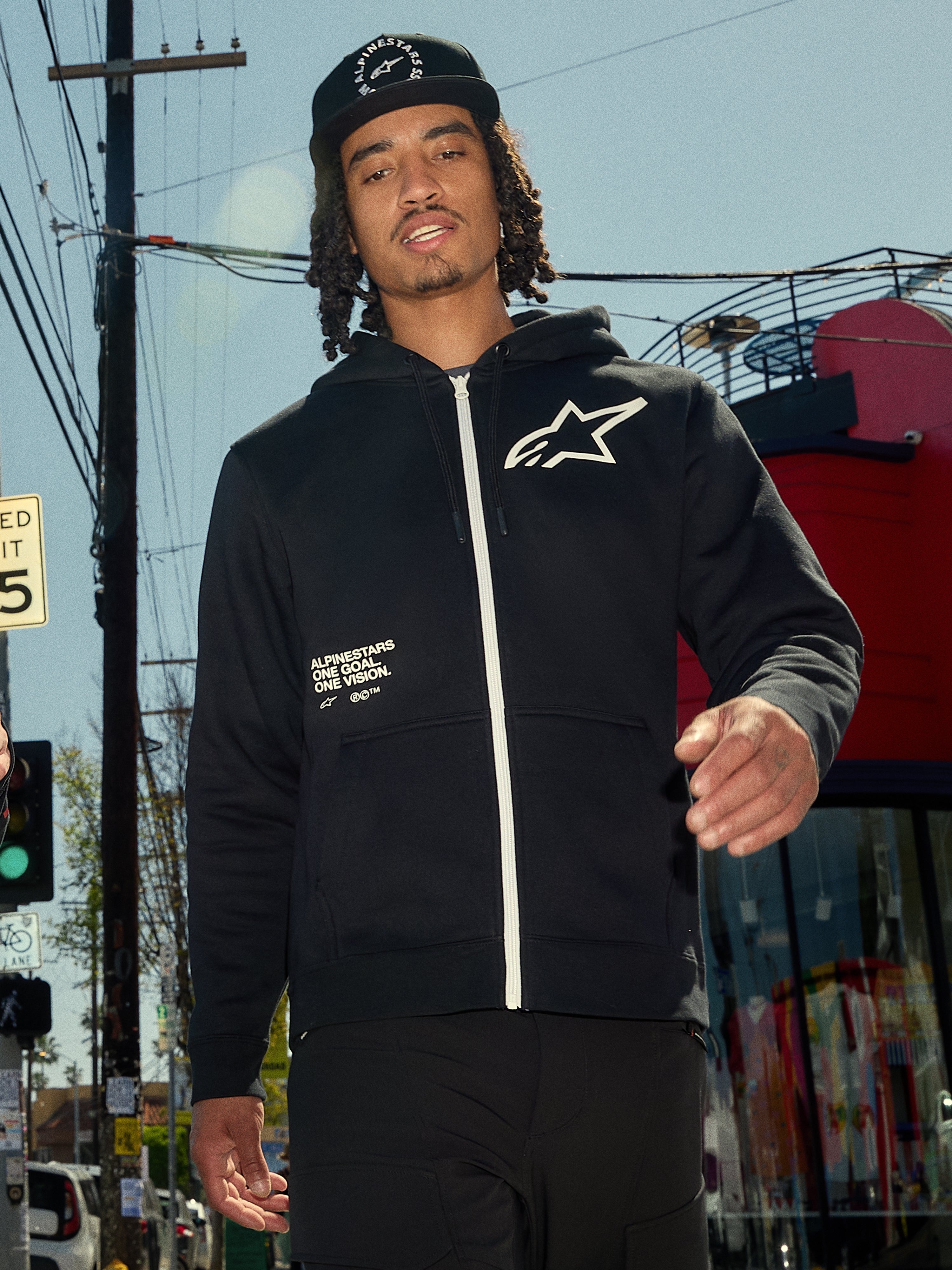 Transverse - Black Sportswear Hoodie | Alpinestars®