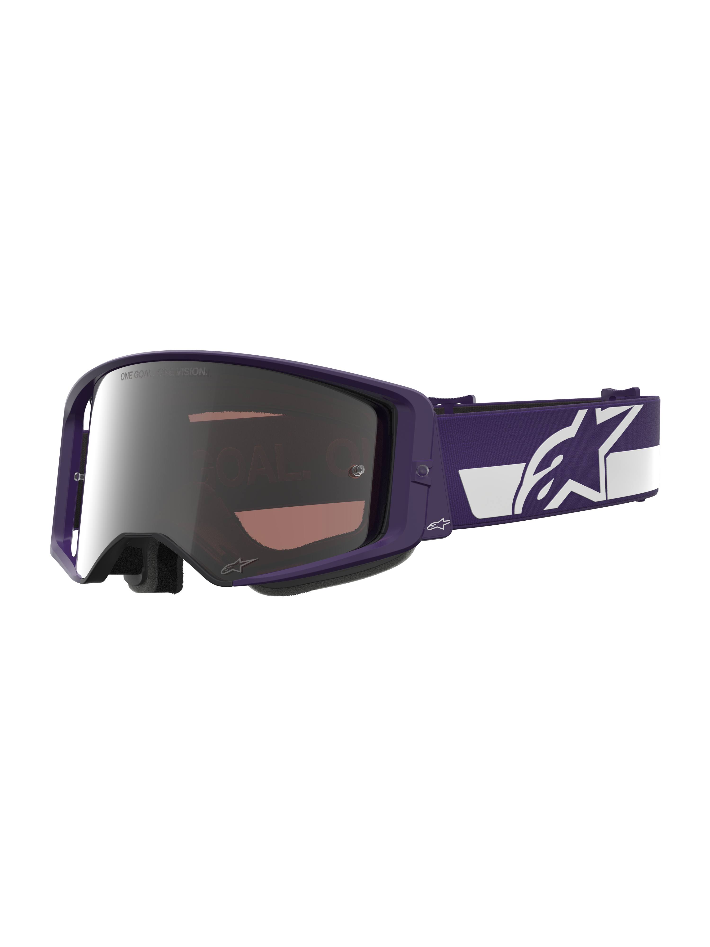 One Size / Purple White Mirror Silver