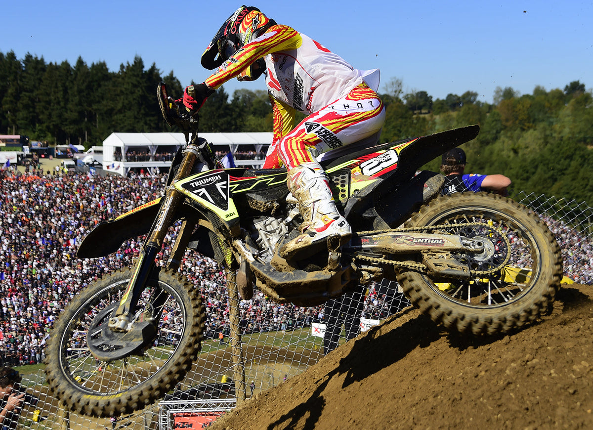 ALPINESTARS 1-2 WITH GUILLEM FARRES FIRST FOR SPAIN IN MX2 CLASS AT MOTOCROSS OF NATIONS, CAMDEN MCLELLAN SECOND REPRESENTING SOUTH AFRICA AT ERNÉE, FRANCE