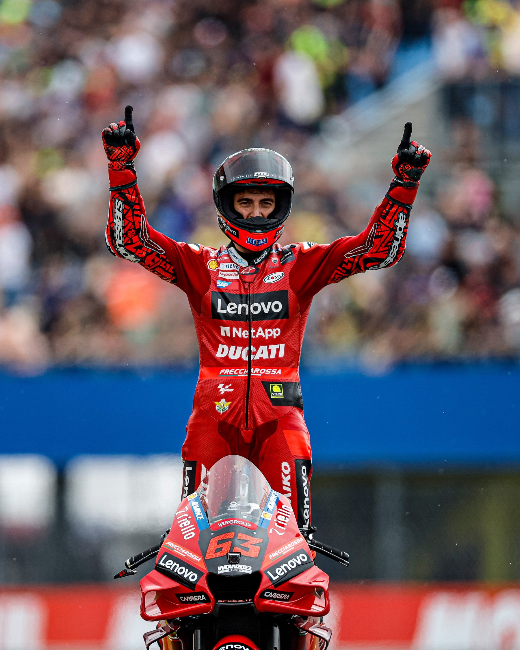 PECCO BAGNAIA SEALS MOTOGP VICTORY IN DOUBLE-PODIUM FINISH FOR ALPINESTARS WITH MAVERICK VINALES THIRD IN ASSEN, NETHERLANDS