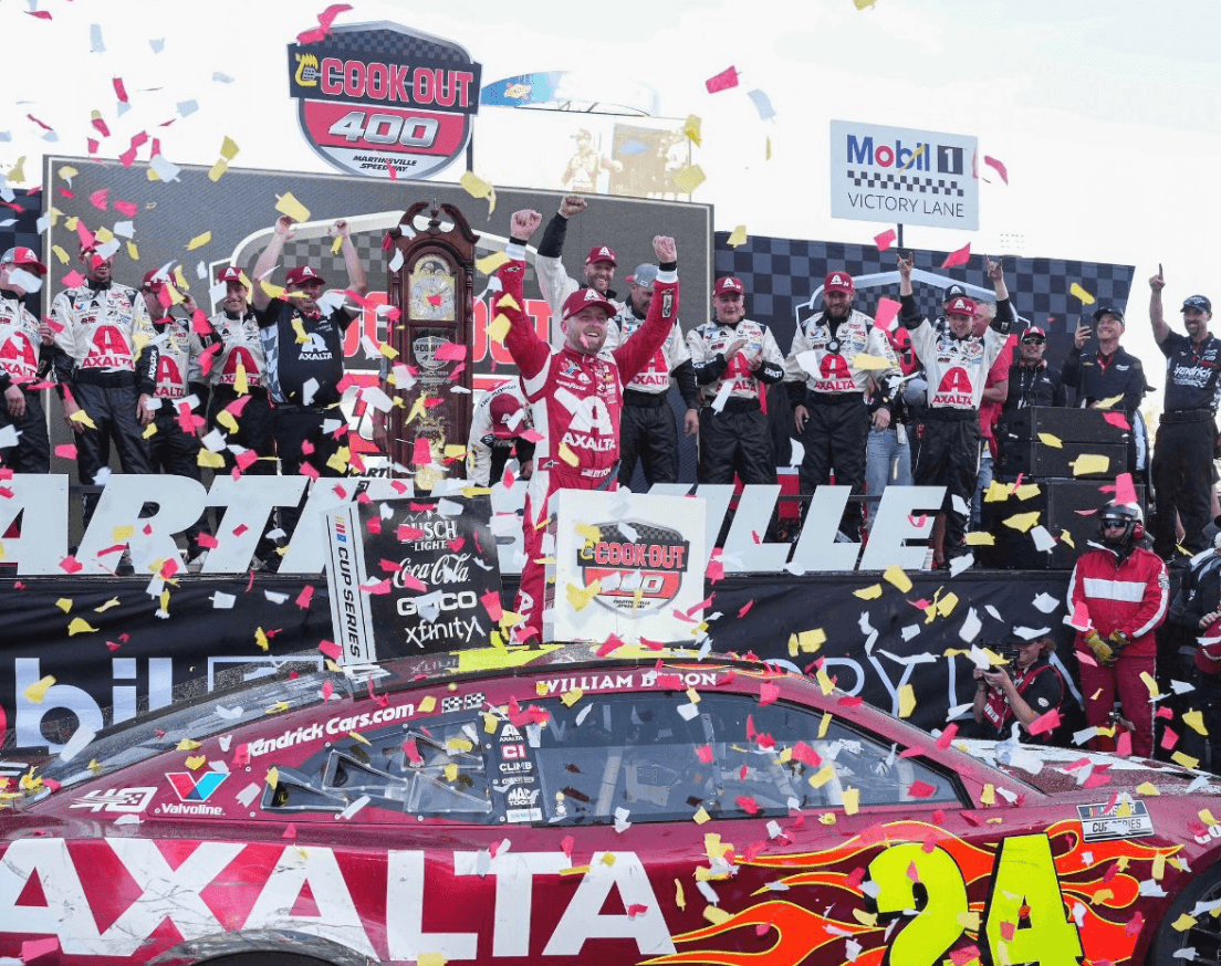 WILLIAM BYRON SEALS LANDMARK NASCAR CUP SERIES RACE WIN AT MARTINSVILL