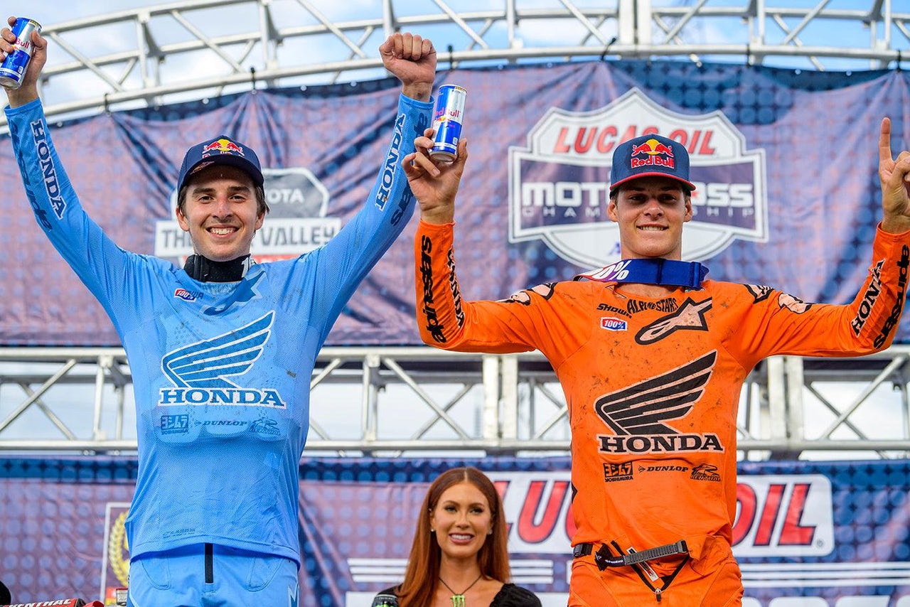 HUNTER LAWRENCE AND LEVI KITCHEN SHARE AMA 250 PRO MOTOCROSS MOTO WINS ...