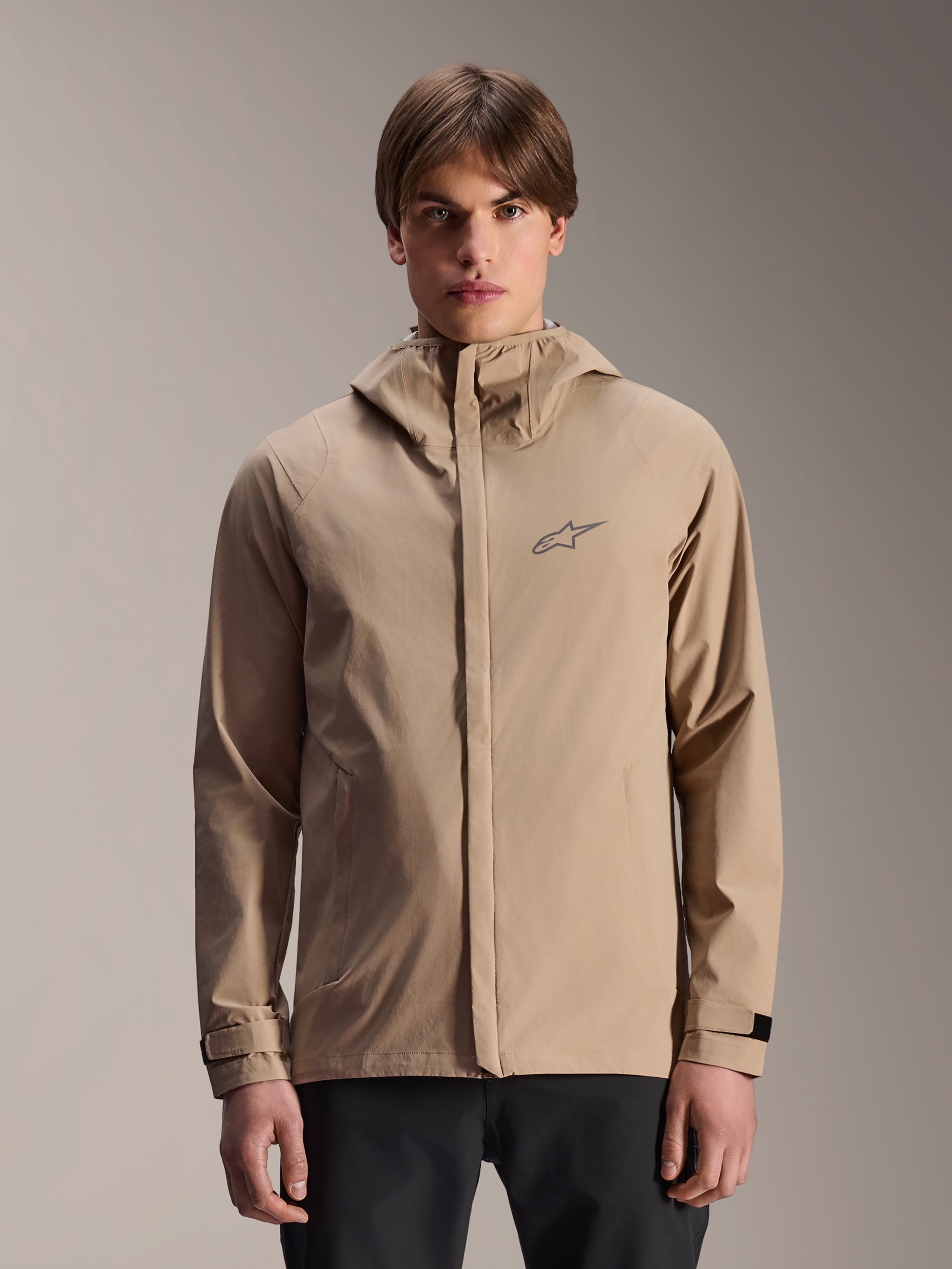 bike rain gear A-Dura Rain - Light Brown Cycling Jacket