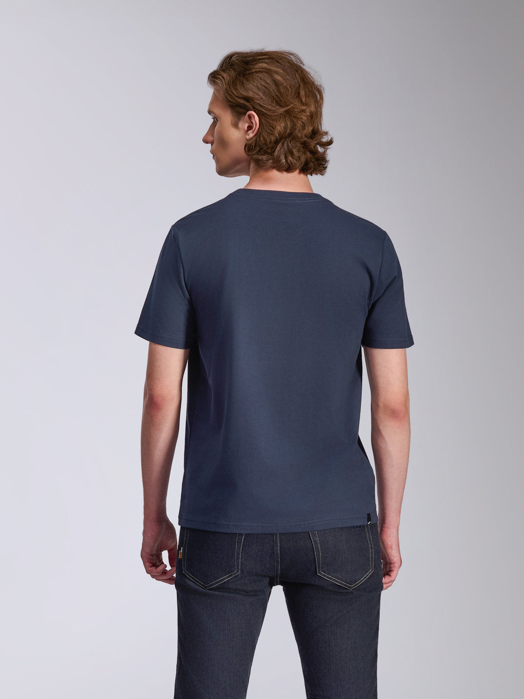 Alpinestars Ageless 2.0 CSF Tee, Short Sleeve T-Shirt, Navy, back view, plain design, casual motorsport streetwear
