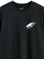 Alpinestars Formulate CSF Tee, Short Sleeve T-Shirt, Black, White Astars Logo on chest, Casual Motorsport Streetwear