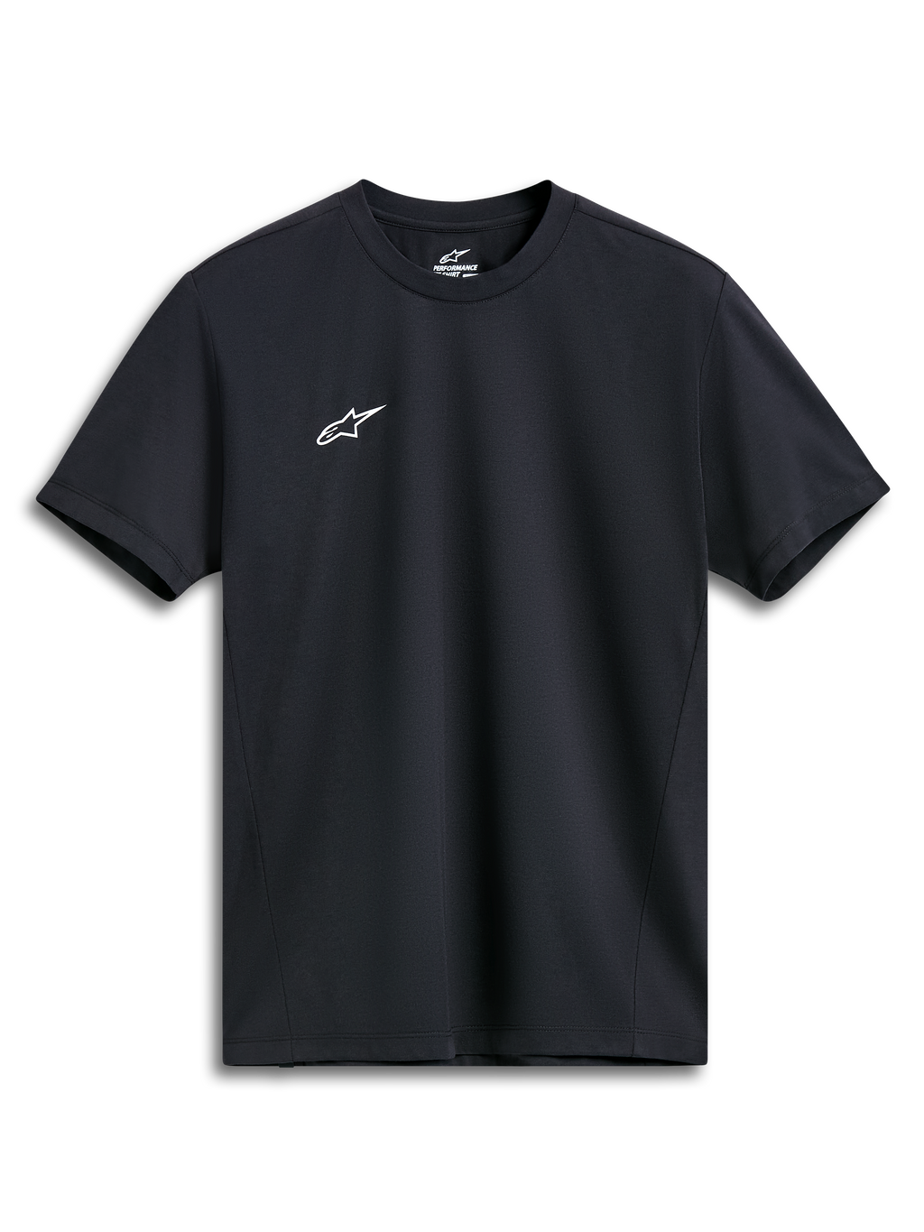 Alpinestars Point Performance Tee, Short Sleeve T-Shirt, Black, Small White Astars Logo on Chest, Performance Sportswear