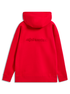 Alpinestars Emergent Oversized Hoodie, Red, back view featuring tonal Alpinestars word logo embroidery across the back, oversized fit with ribbed cuffs and hem, casual motorsport streetwear