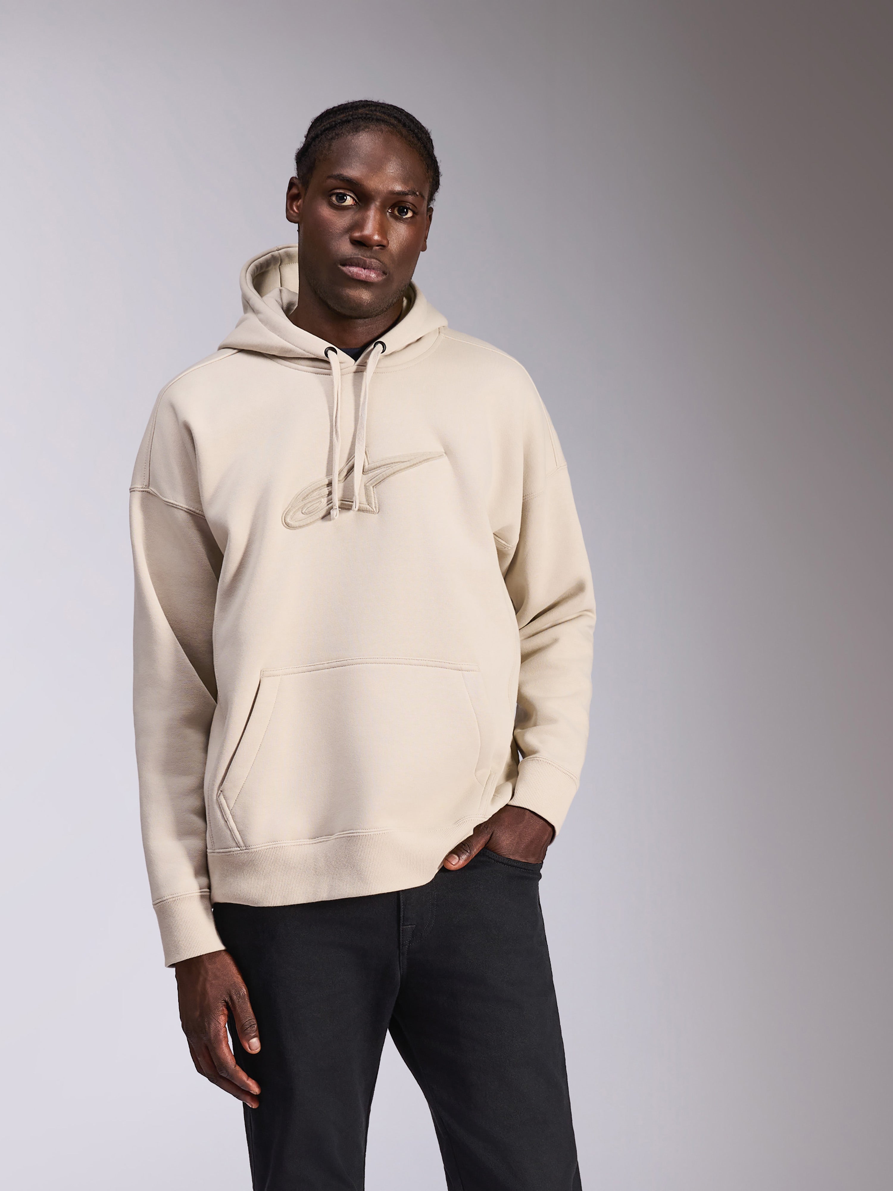 Emergent Oversized - Sand Sportswear Hoodie | Alpinestars®