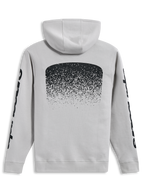 Alpinestars Obsessed Hoodie, Sportswear Pullover in Cement Gray with black MX gradient back graphic and sleeve word logos.