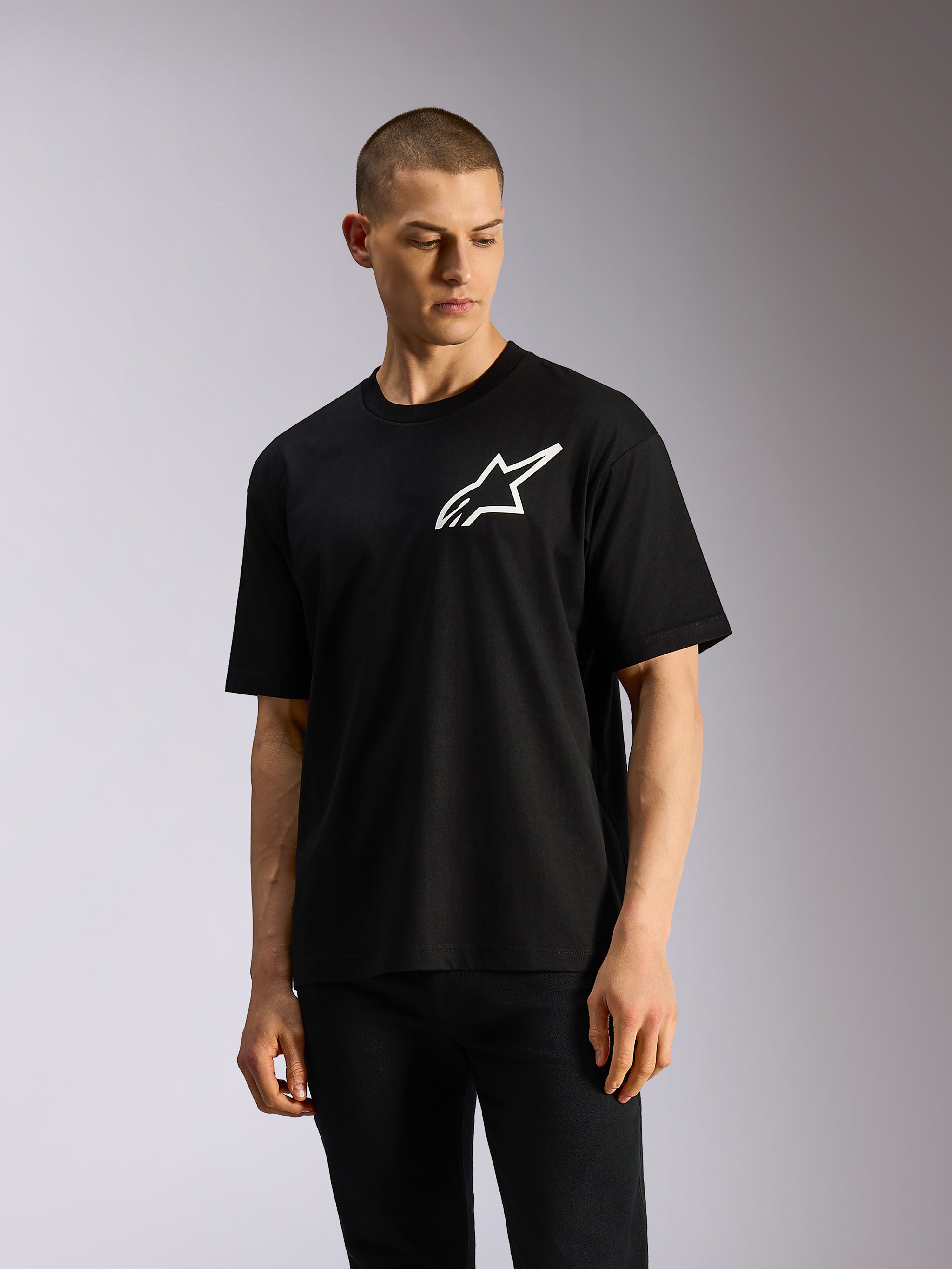 One Oversized CSF - Black Sportswear Tee | Alpinestars®